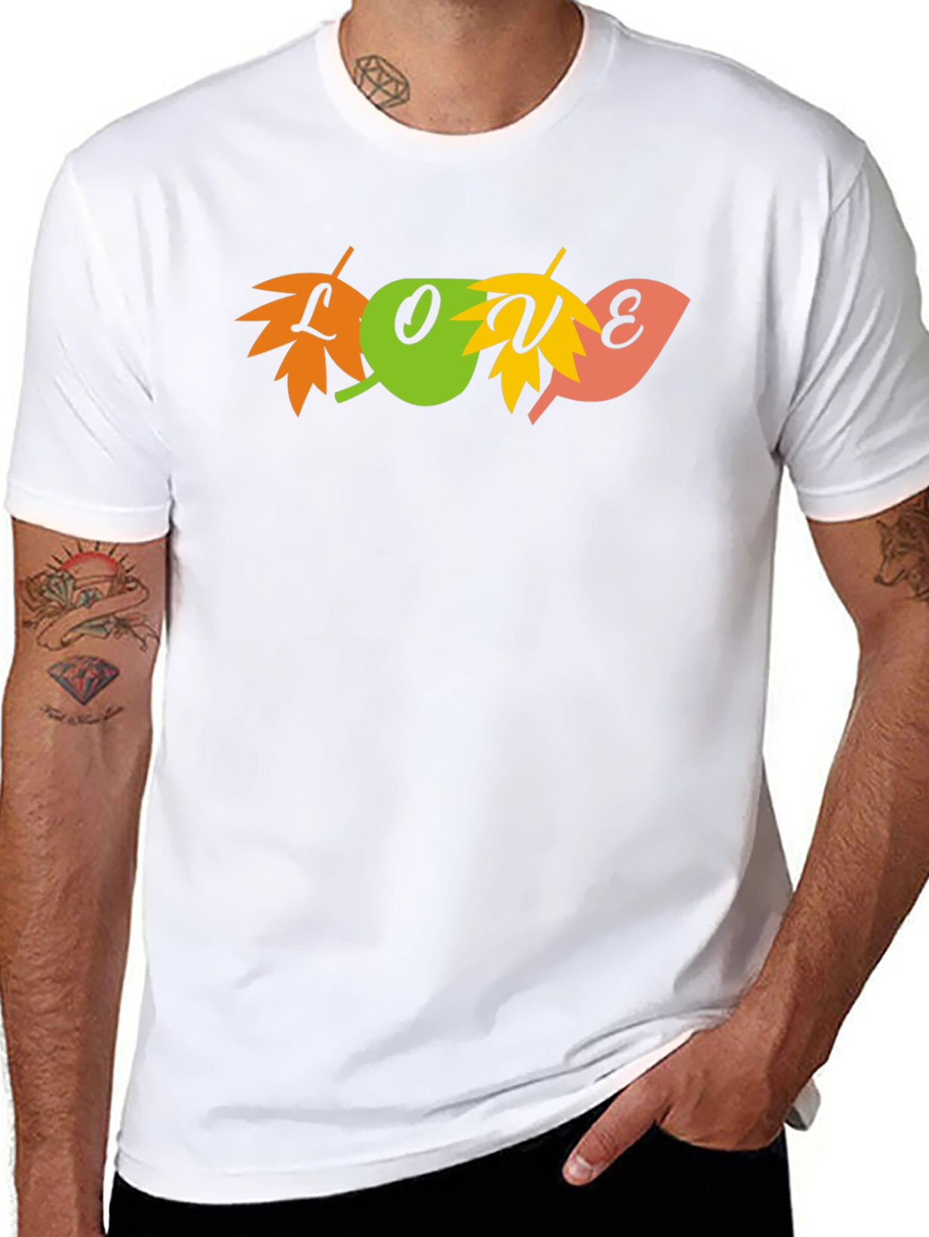 Autumn Love Leaf Graphic Tee