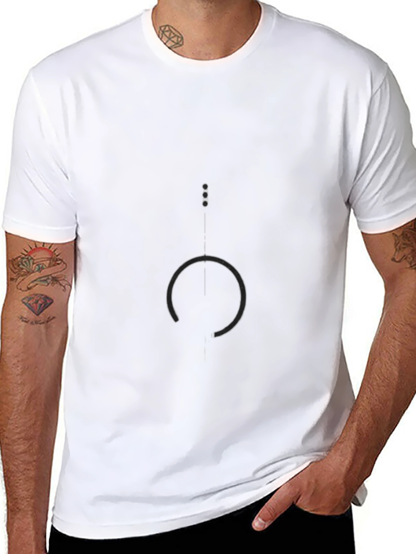 Abstract Graphic Print Black T-Shirt