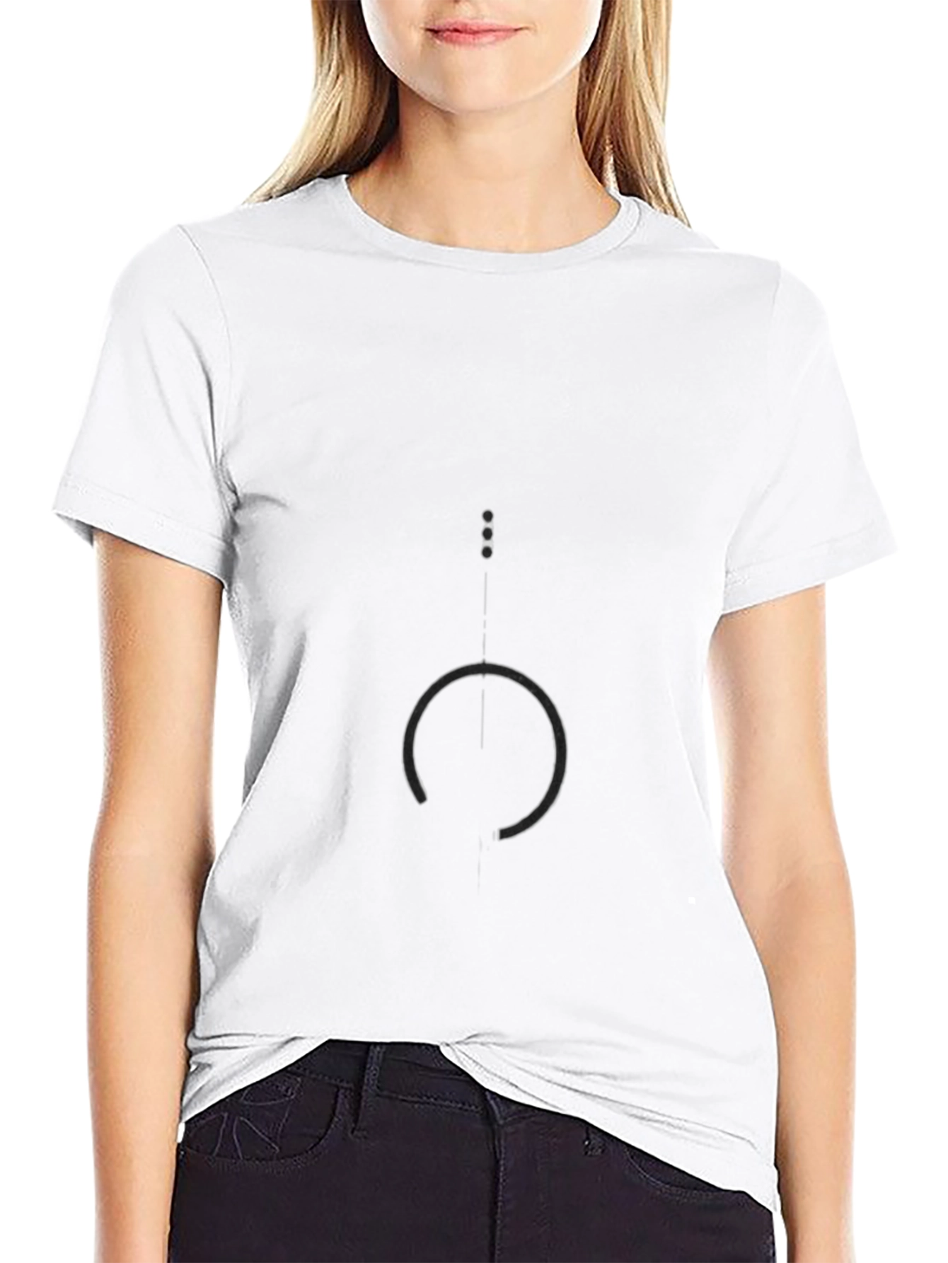 Abstract Graphic Print Black T-Shirt