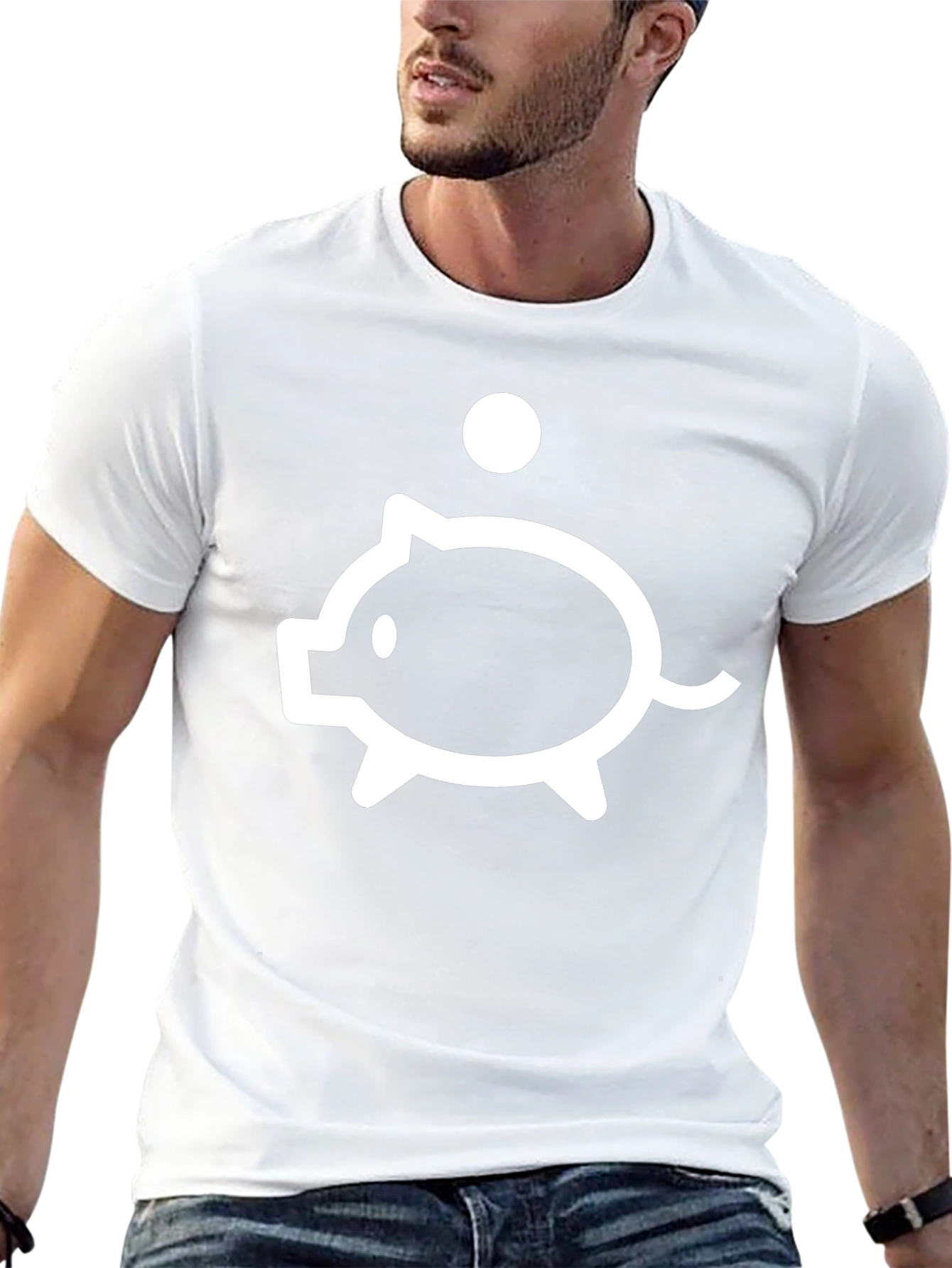 Piggy Bank Graphic Tee - Black