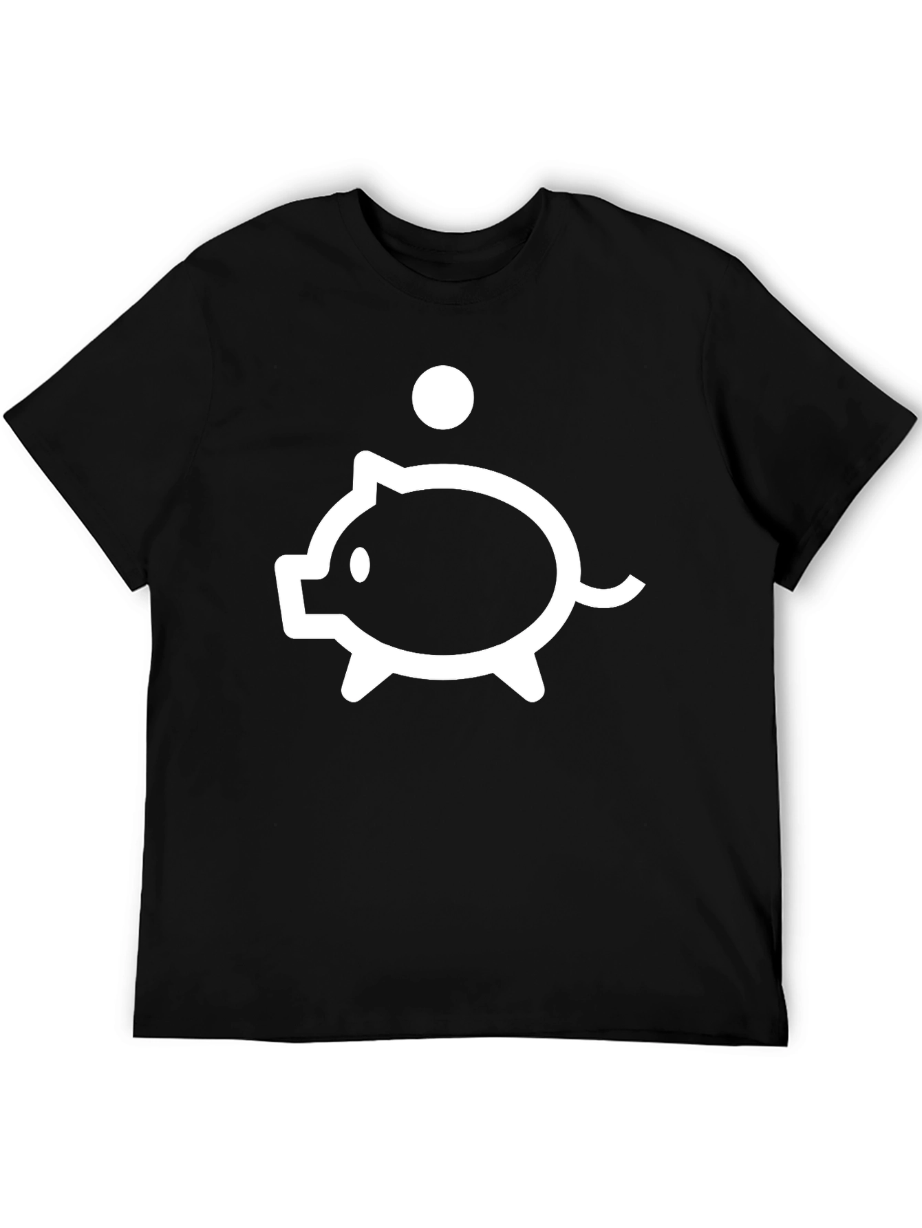 Piggy Bank Graphic Tee - Black