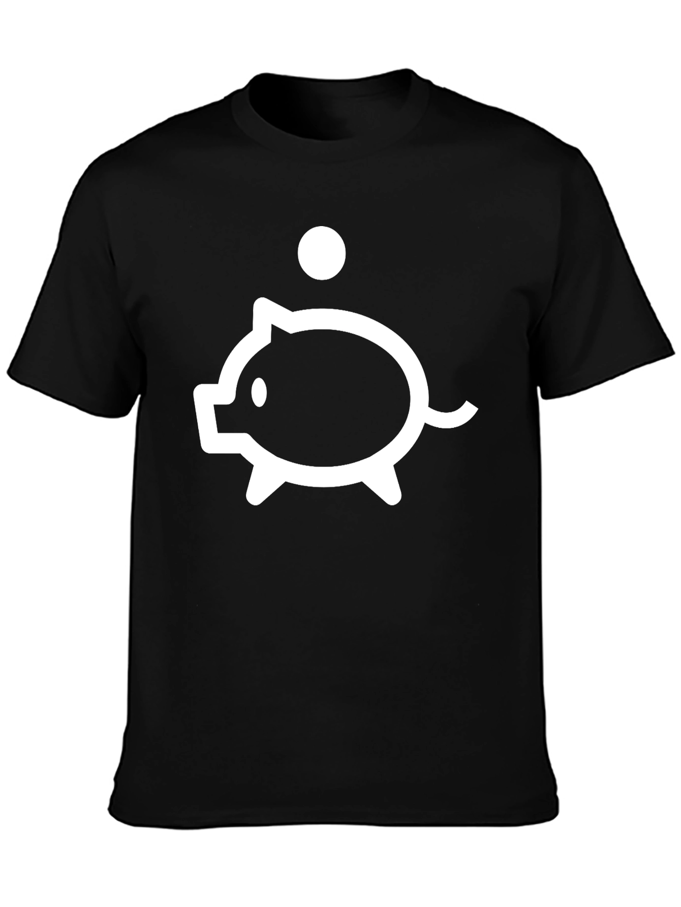 Piggy Bank Graphic Tee - Black