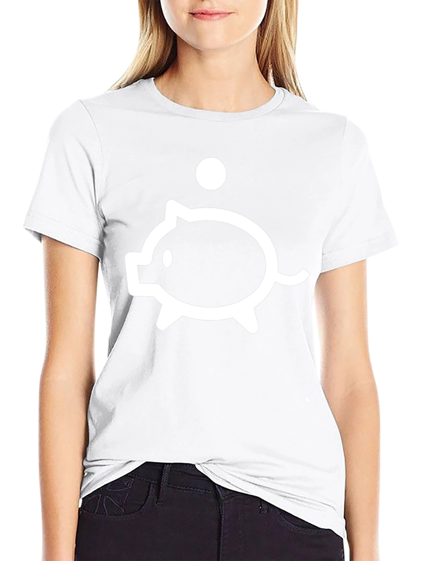 Piggy Bank Graphic Tee - Black