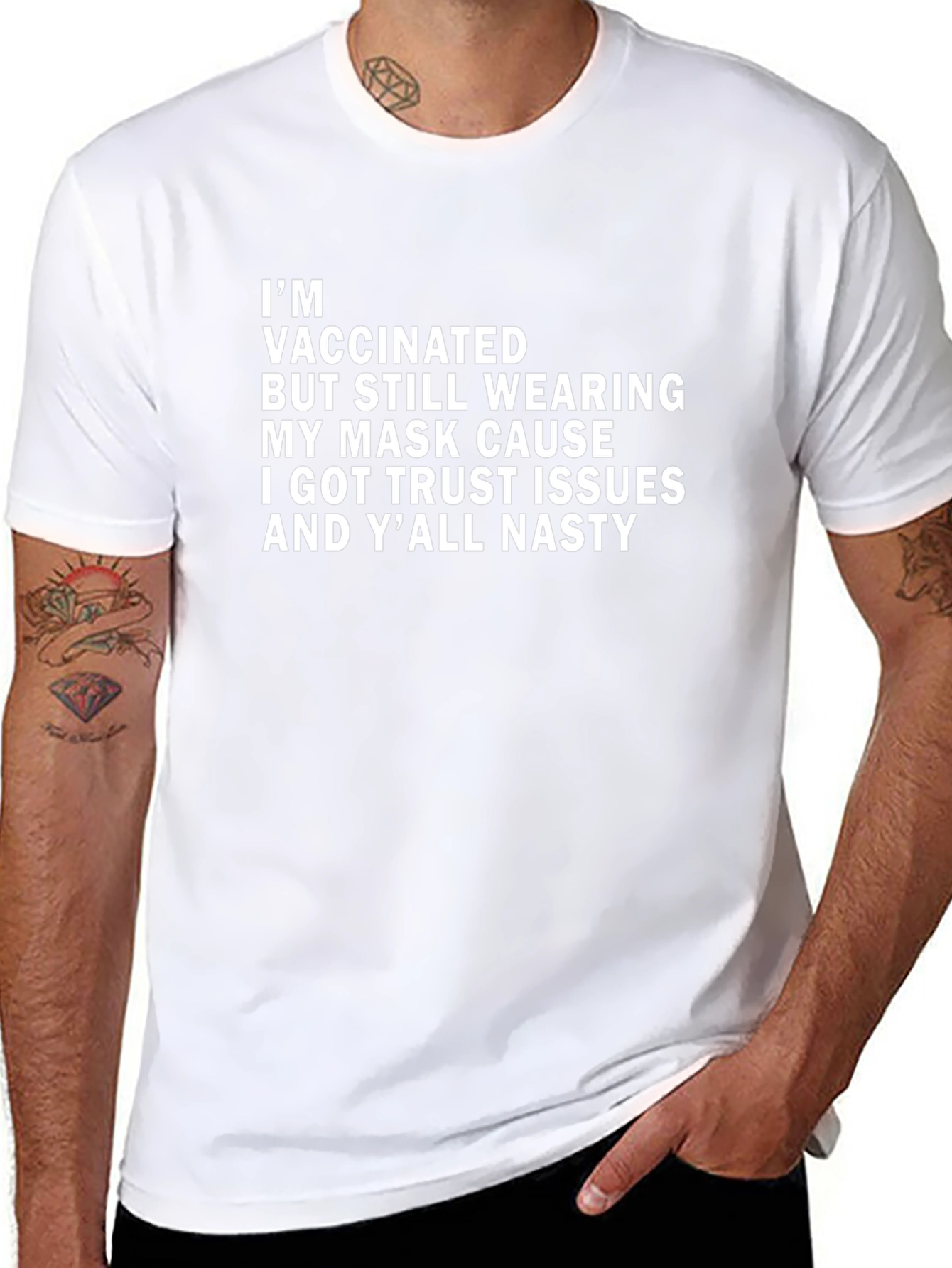 Vaccinated Trust Issues Graphic Tee