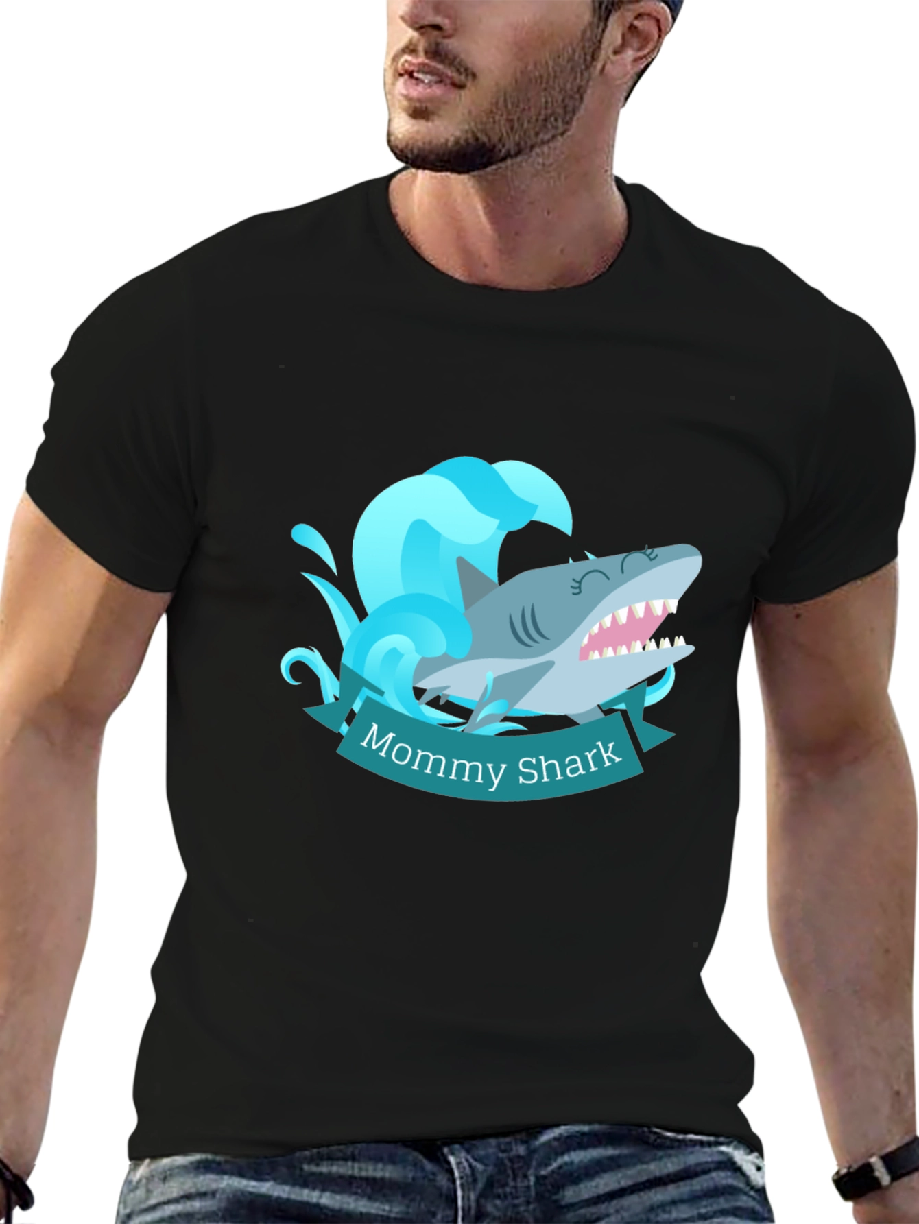 Mommy Shark T-Shirt - Cute Cartoon Ocean Tee