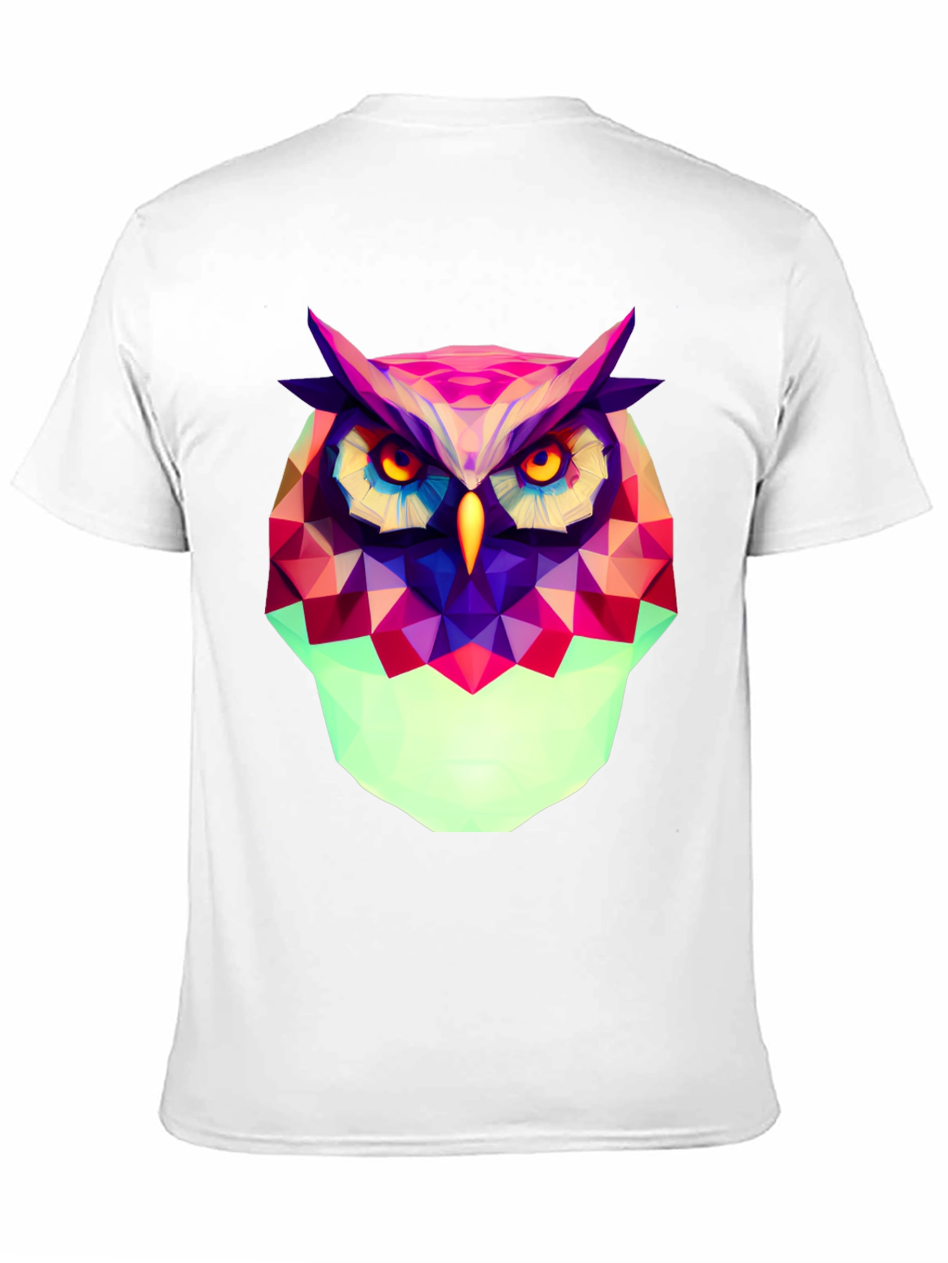 Geometric Owl Graphic Tee - Modern Art Style