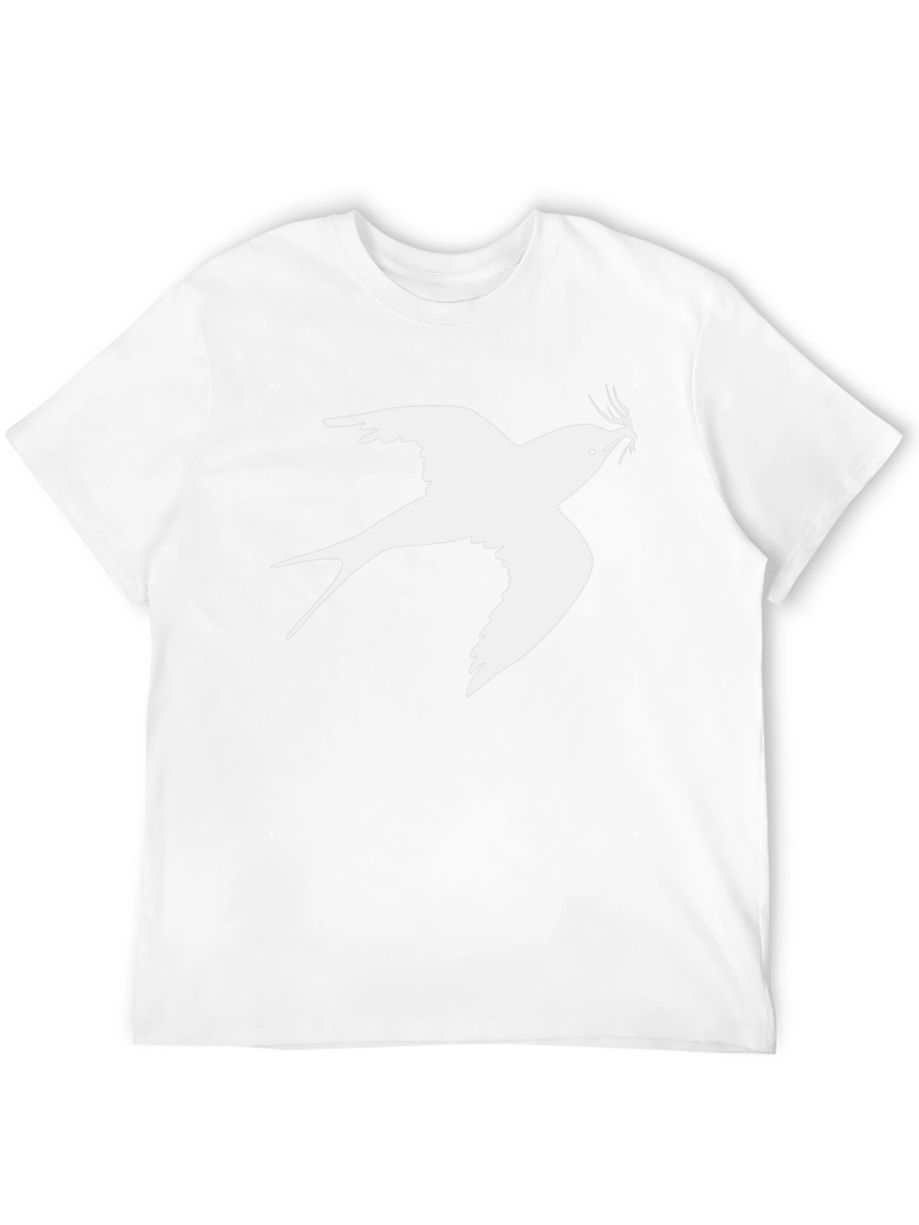 Swallow Print Mens Black T-Shirt
