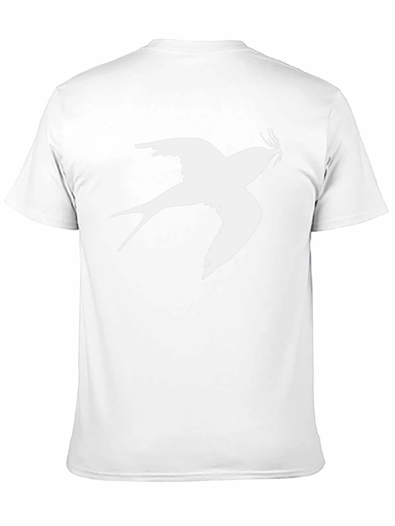 Swallow Print Mens Black T-Shirt