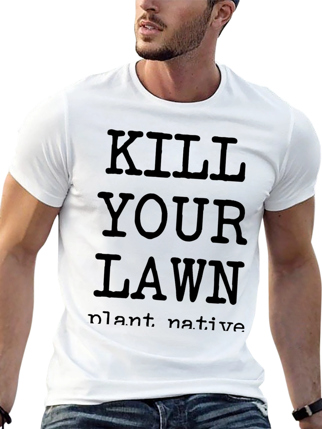 Kill Your Lawn Plant Native Black T-Shirt
