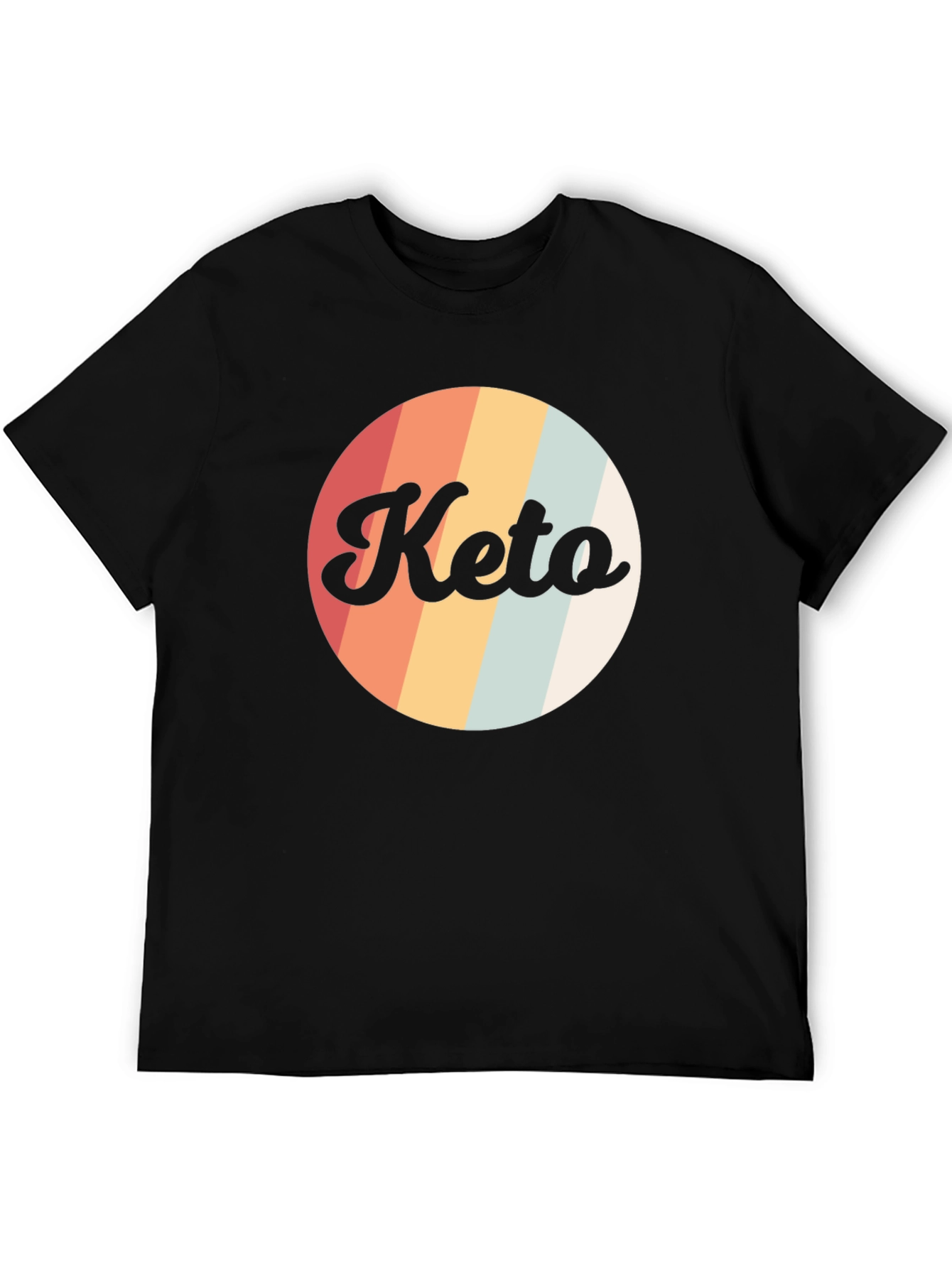 Retro Keto Graphic Tee - Mens Black T-Shirt