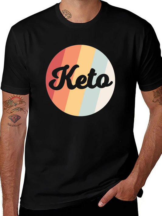 Retro Keto Graphic Tee - Mens Black T-Shirt