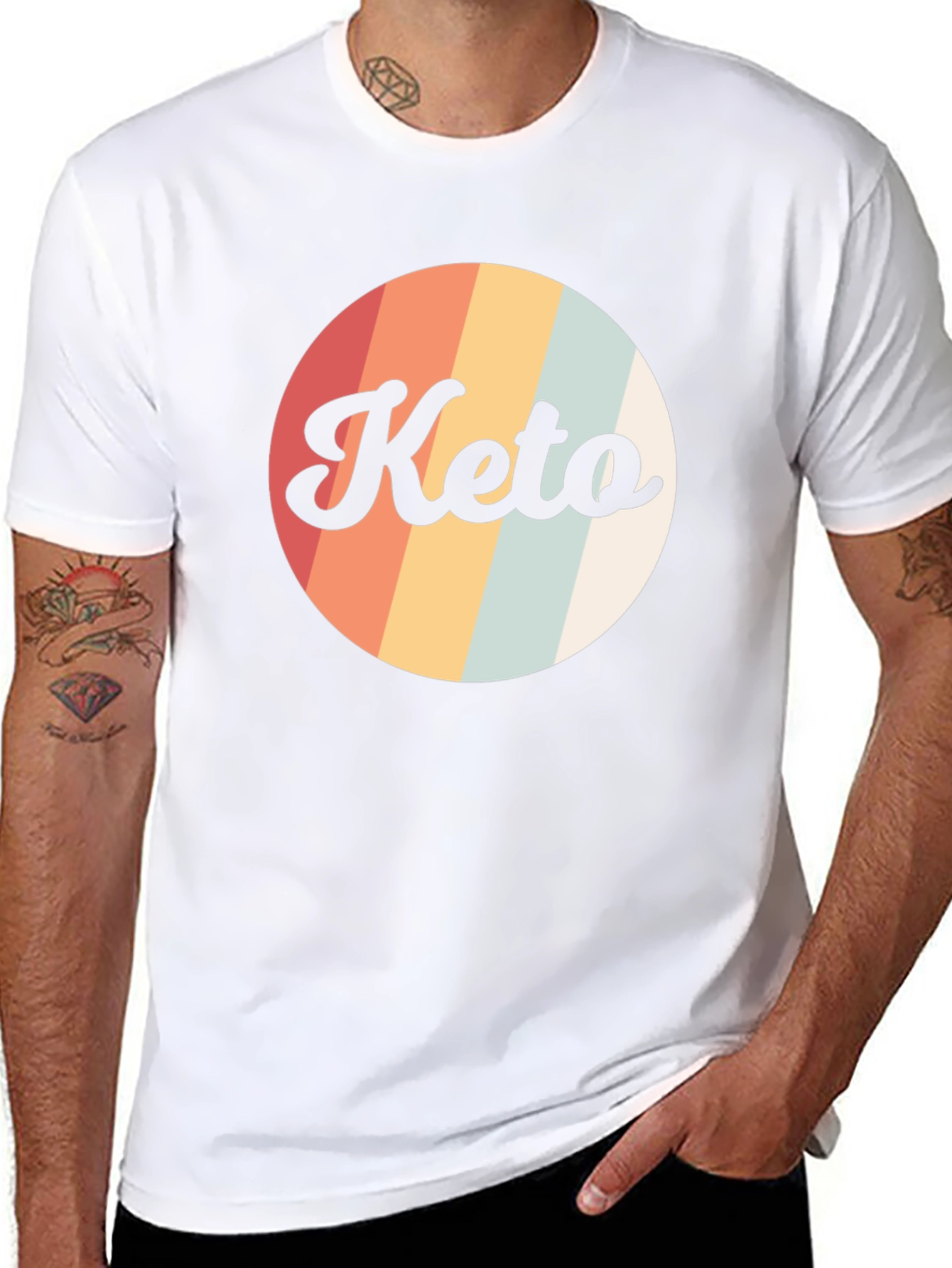 Retro Keto Graphic Tee - Mens Black T-Shirt
