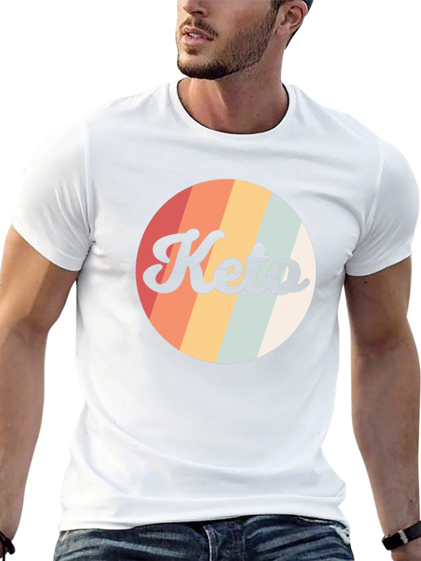 Retro Keto Graphic Tee - Mens Black T-Shirt