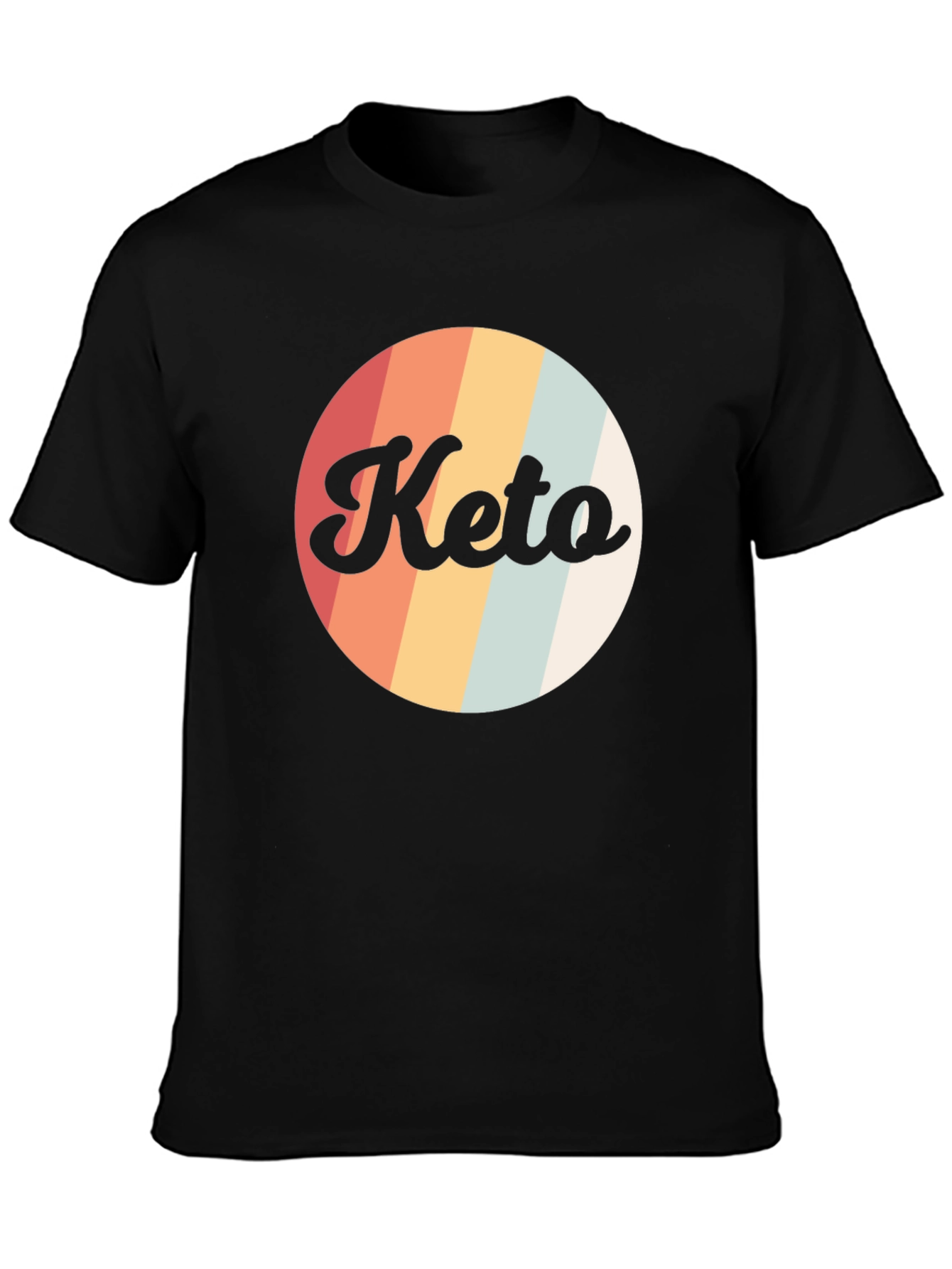 Retro Keto Graphic Tee - Mens Black T-Shirt