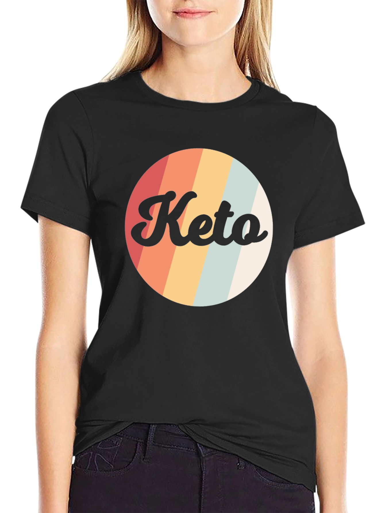 Retro Keto Graphic Tee - Mens Black T-Shirt