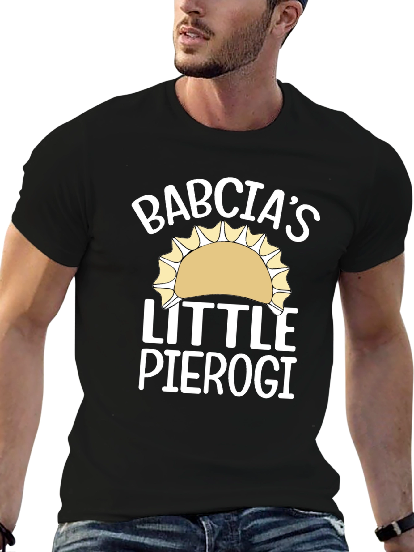 Babcias Little Pierogi Black T-Shirt