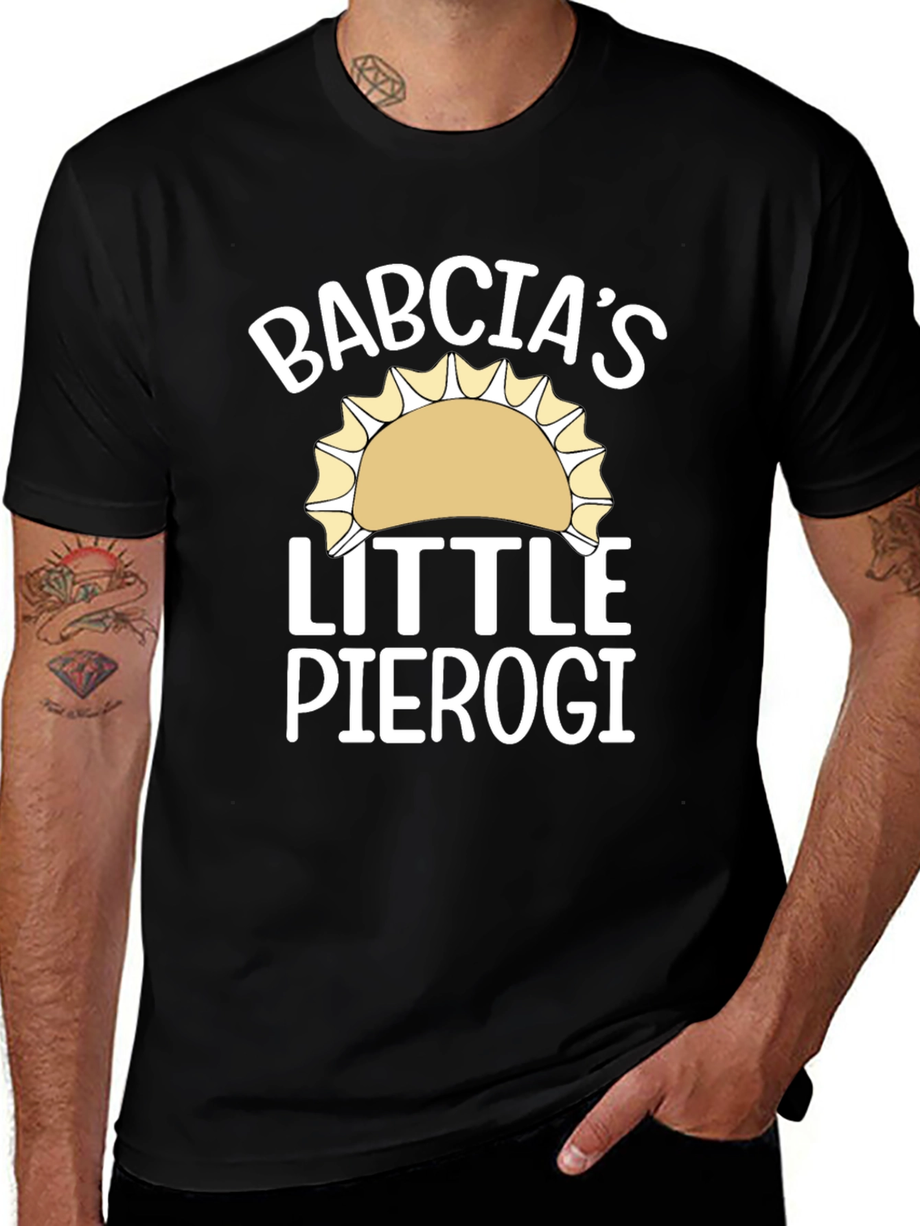 Babcias Little Pierogi Black T-Shirt