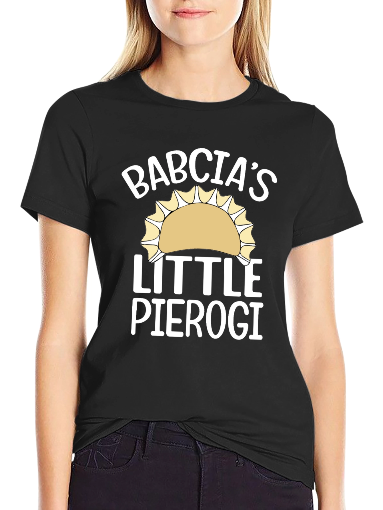 Babcias Little Pierogi Black T-Shirt