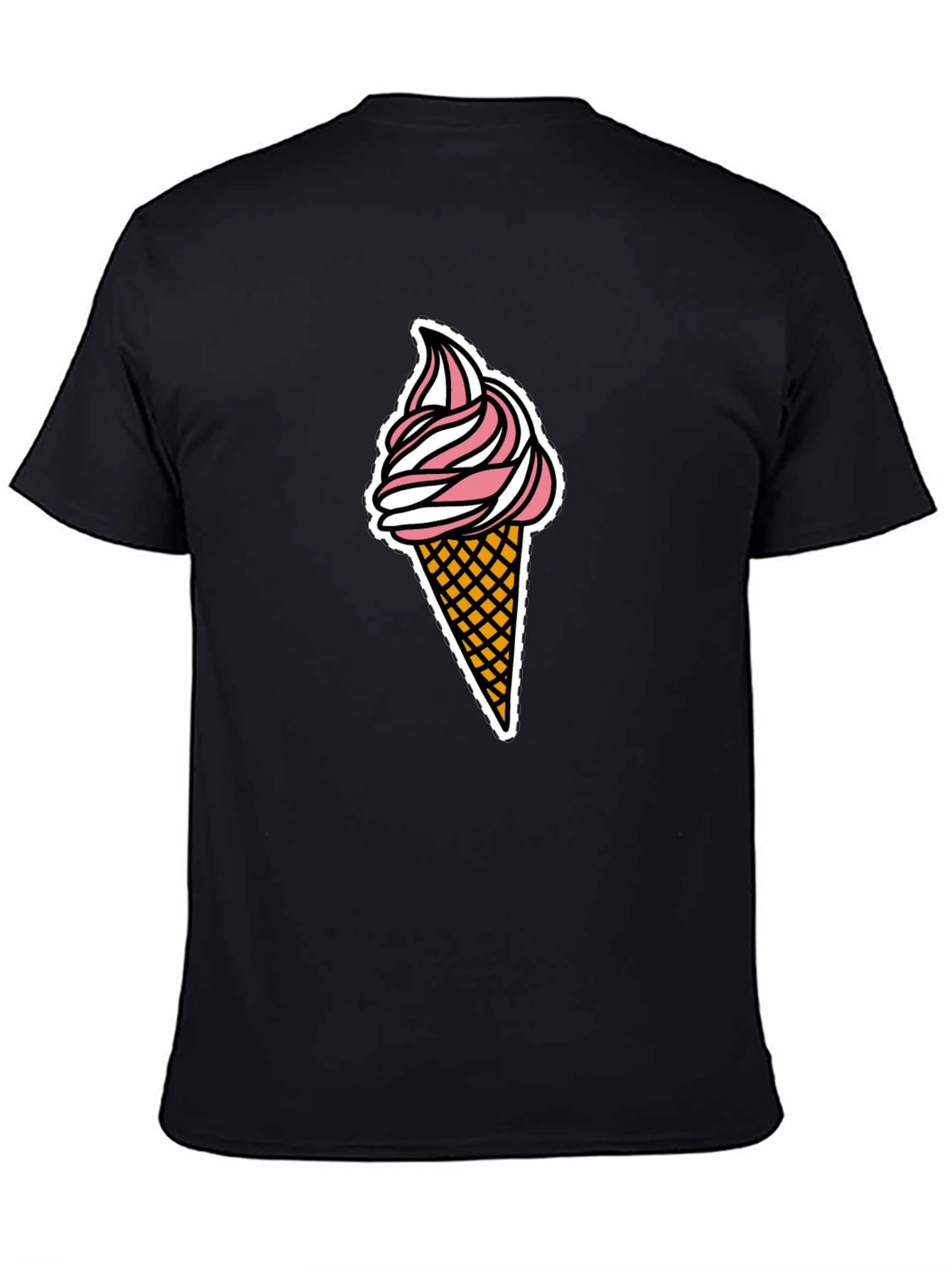 Ice Cream Graphic T-Shirt - Black