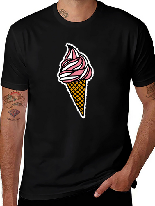 Ice Cream Graphic T-Shirt - Black
