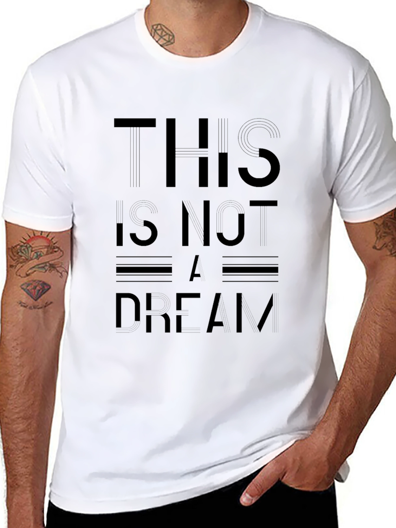 This Is Not A Dream Black Graphic Tee