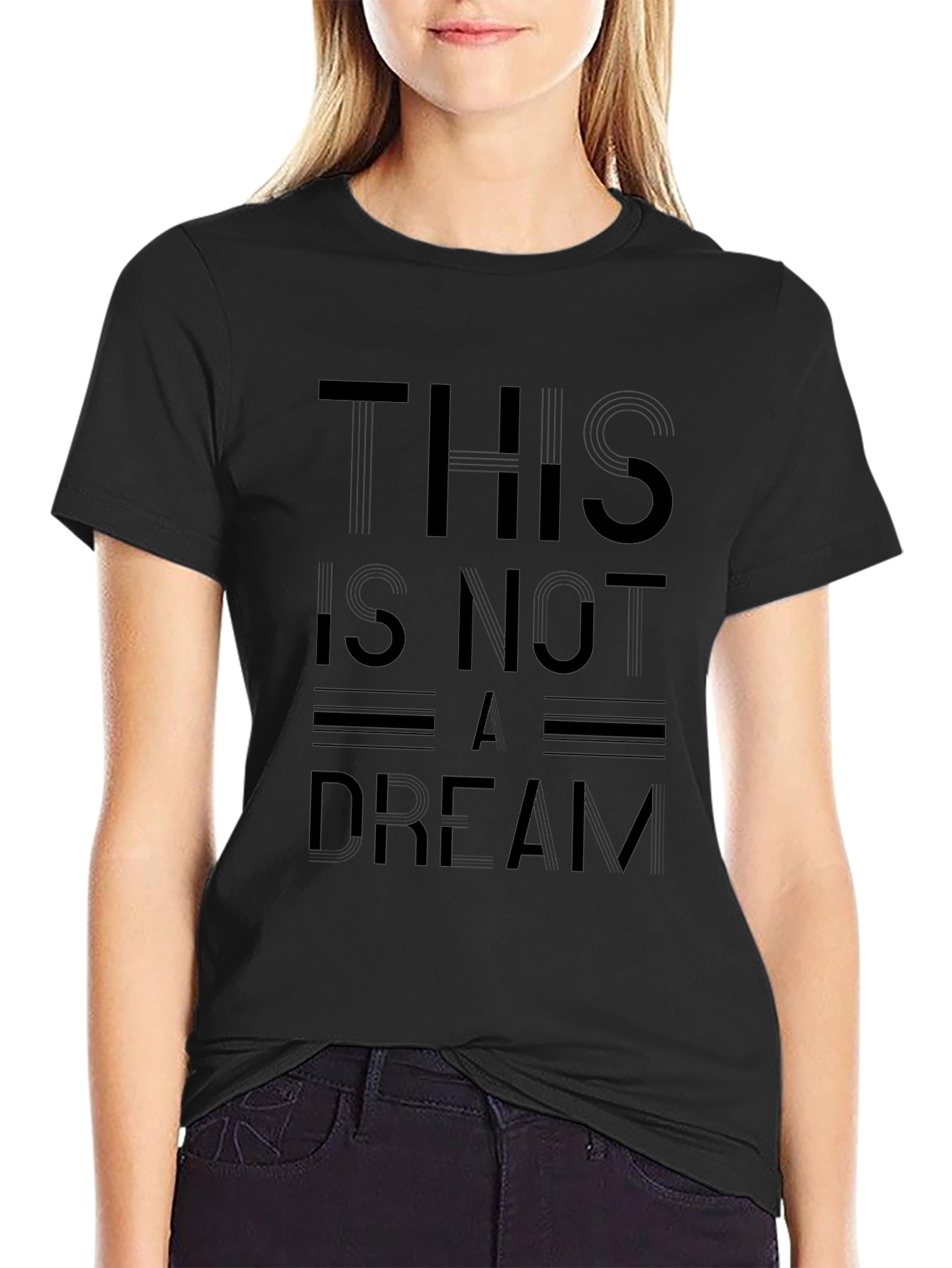 This Is Not A Dream Black Graphic Tee