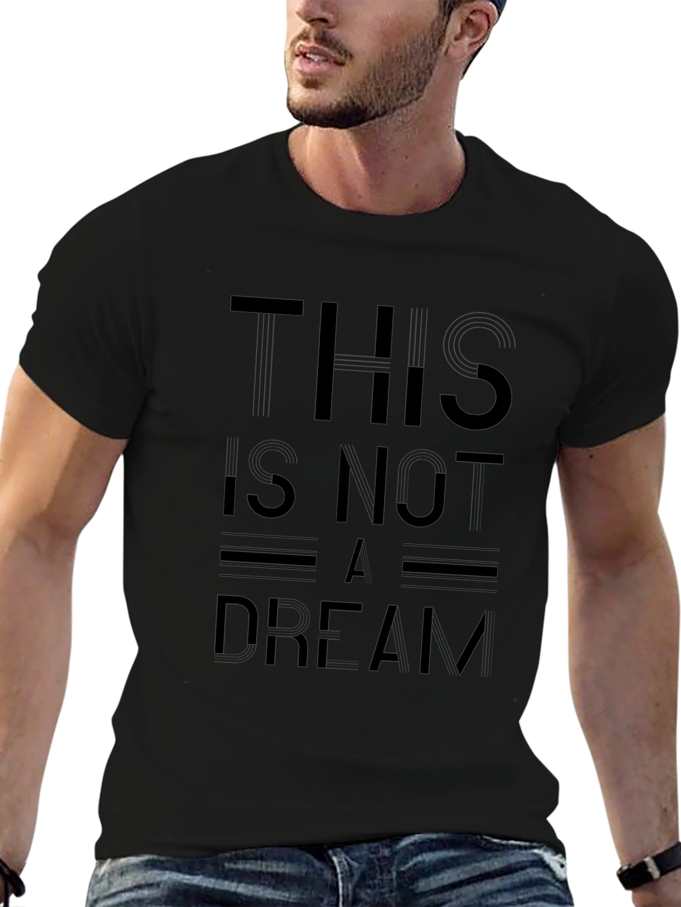 This Is Not A Dream Black Graphic Tee