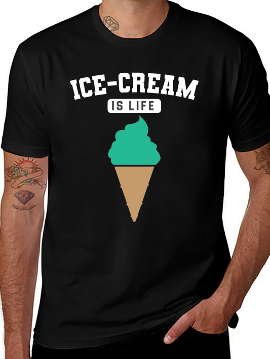 Ice Cream Is Life Graphic Tee - Cool Casual T-Shirt