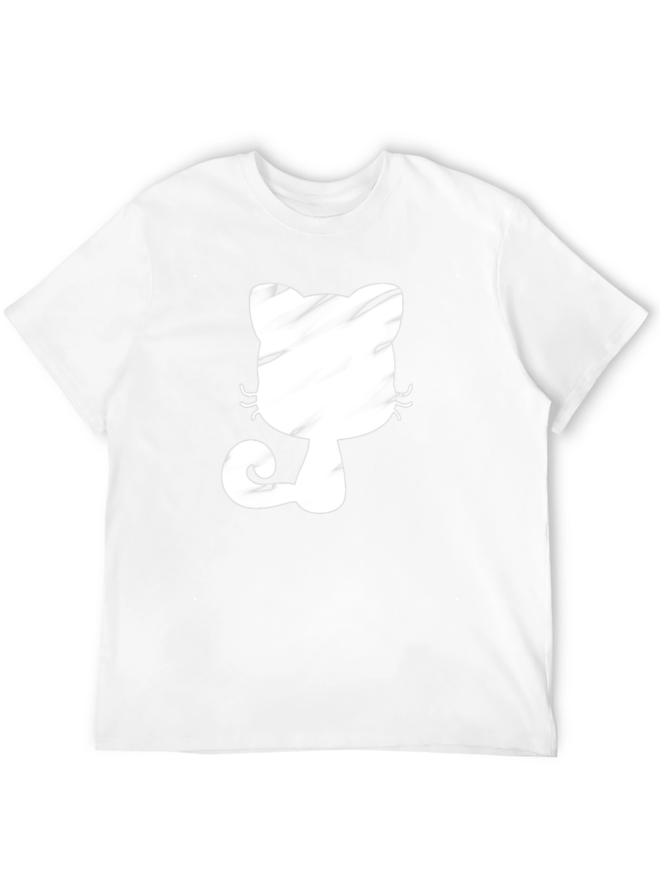 Black T-Shirt with Whimsical Cat Graphic