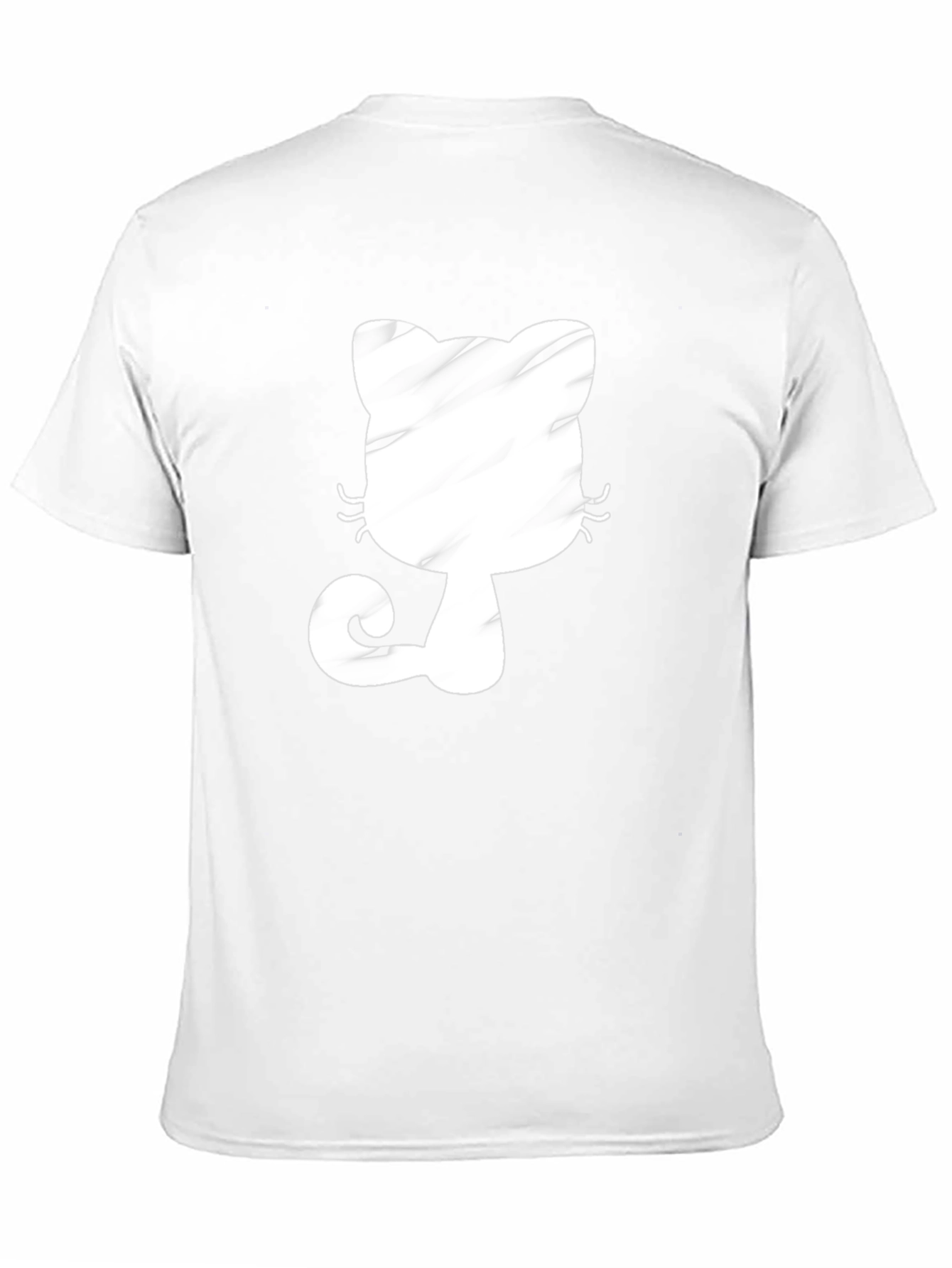 Black T-Shirt with Whimsical Cat Graphic