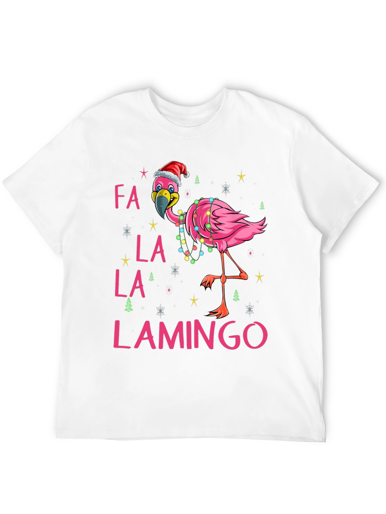 Fa La La La Lamingo Christmas T-Shirt