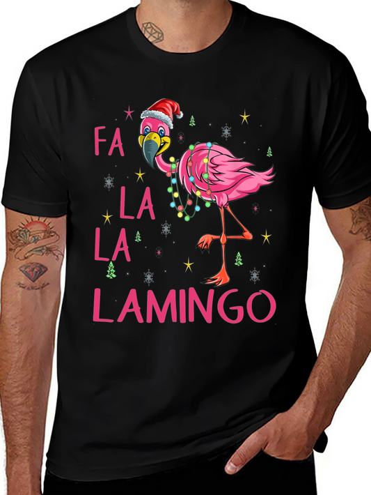Fa La La La Lamingo Christmas T-Shirt