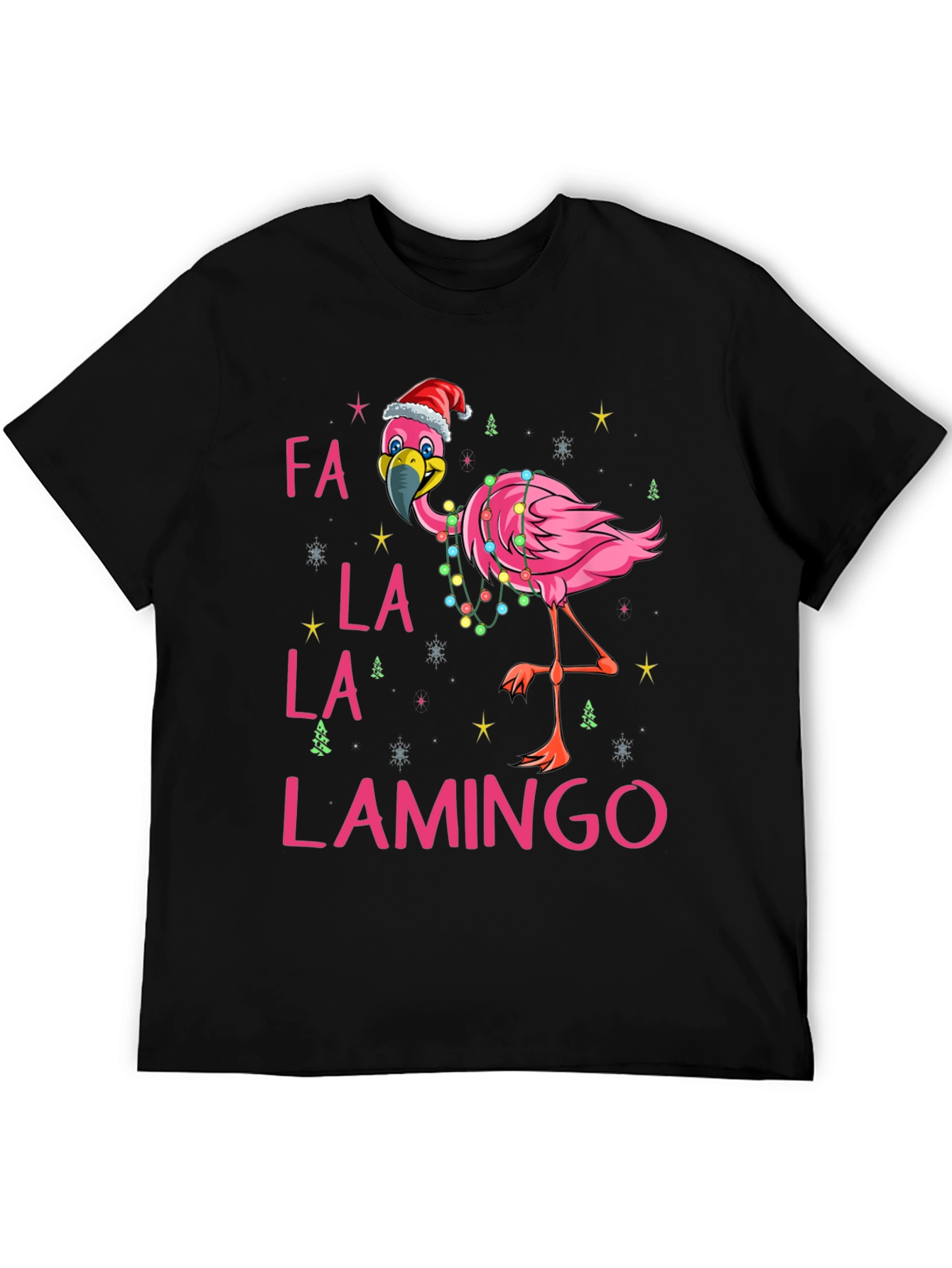 Fa La La La Lamingo Christmas T-Shirt