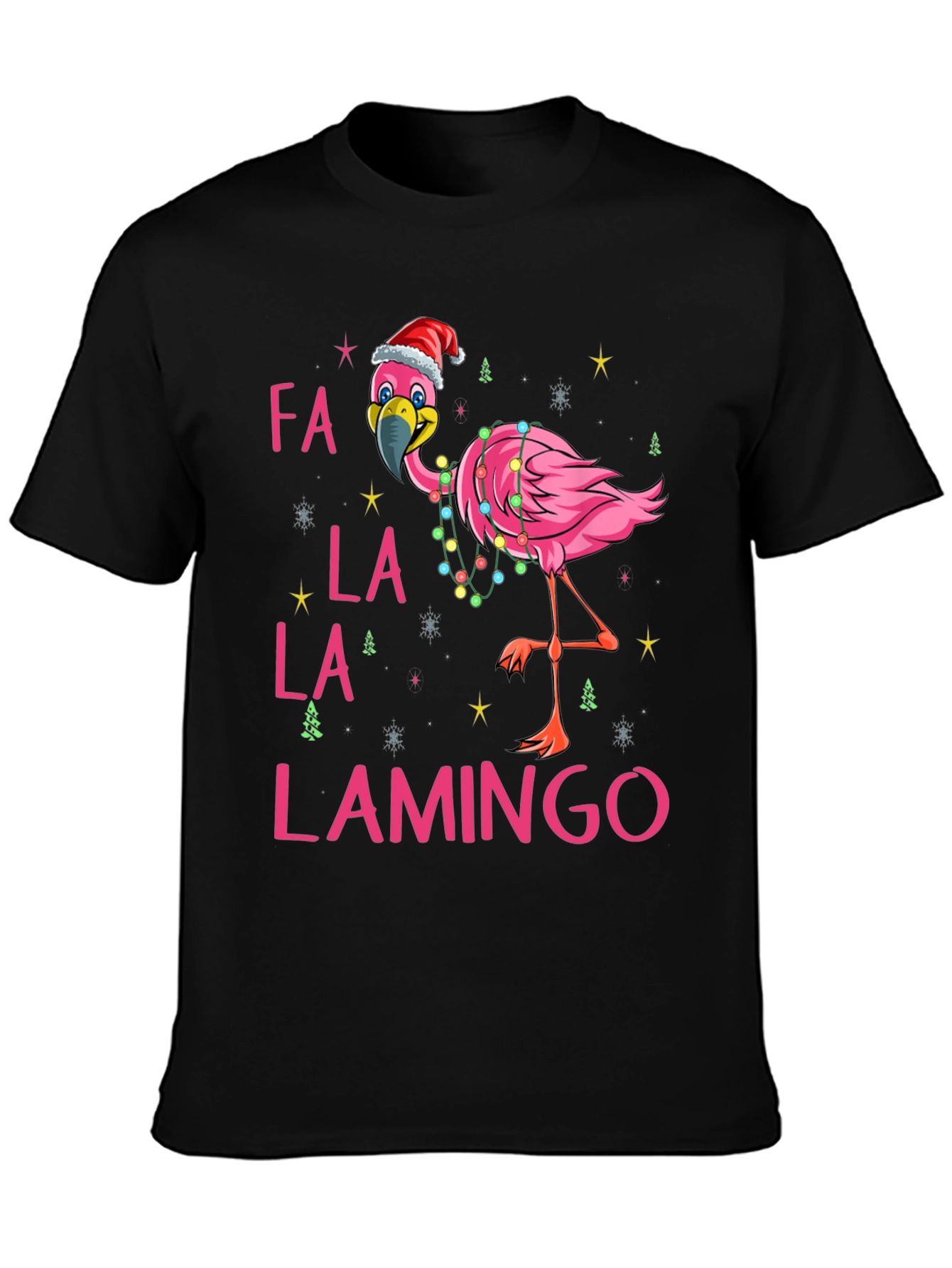 Fa La La La Lamingo Christmas T-Shirt