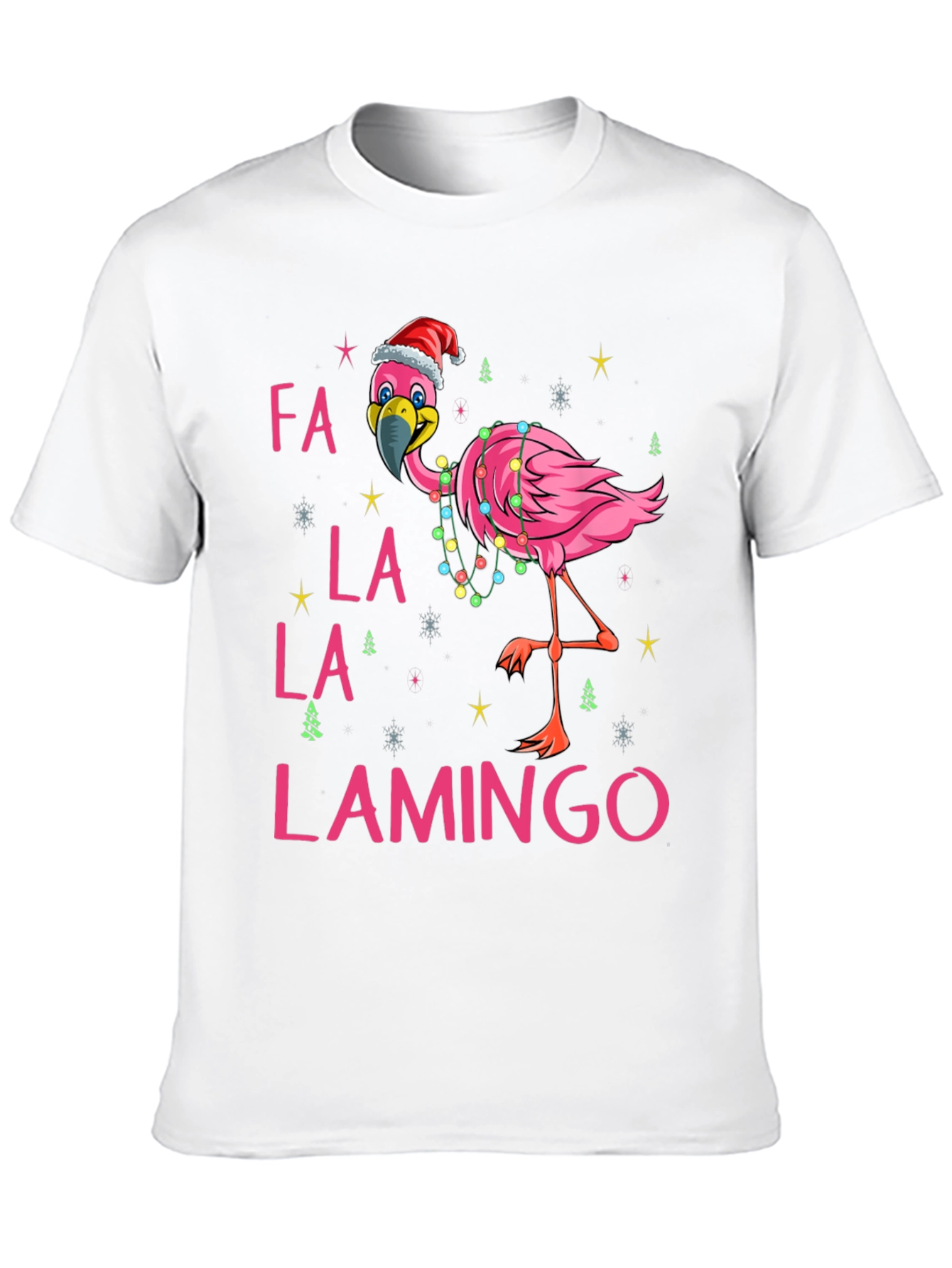 Fa La La La Lamingo Christmas T-Shirt