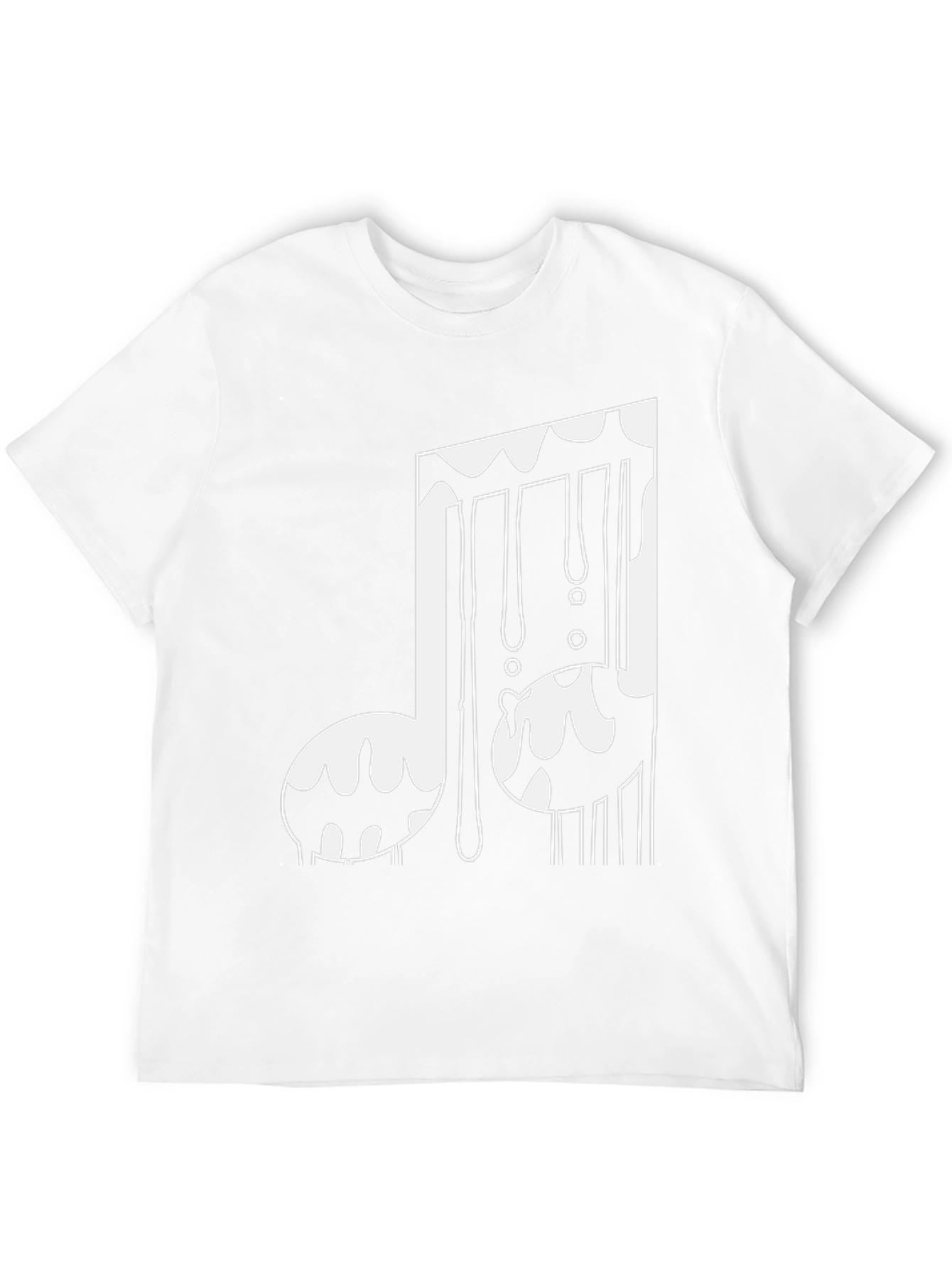Melting Music Note Black Tee