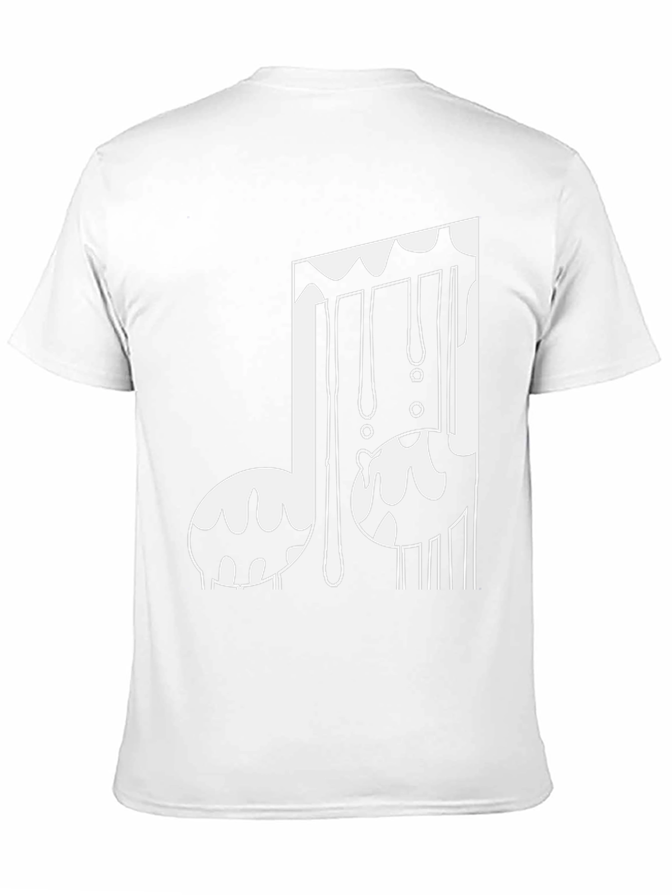 Melting Music Note Black Tee