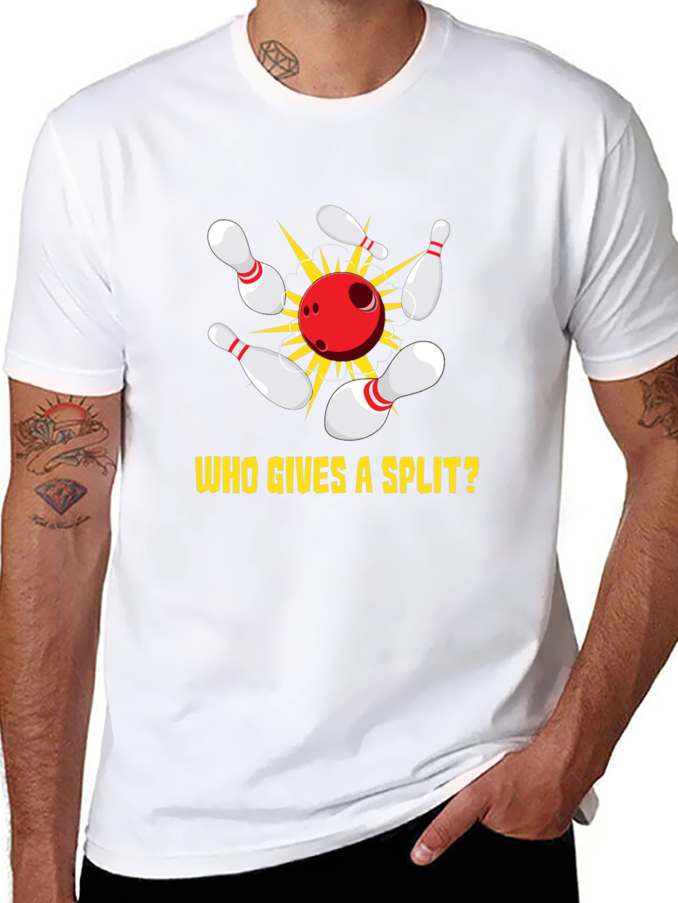 Bowling Split Graphic Tee - Strike Style!
