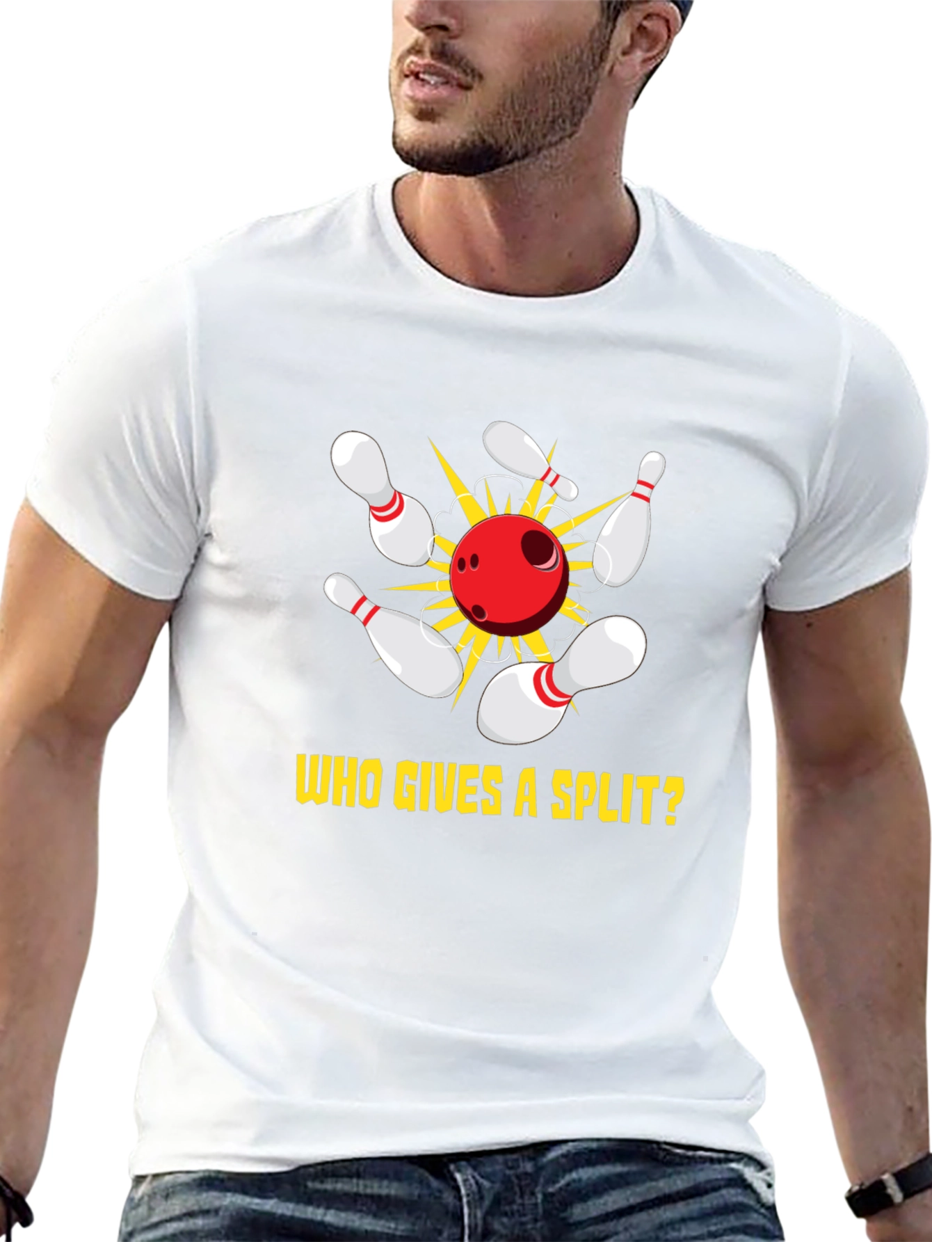 Bowling Split Graphic Tee - Strike Style!