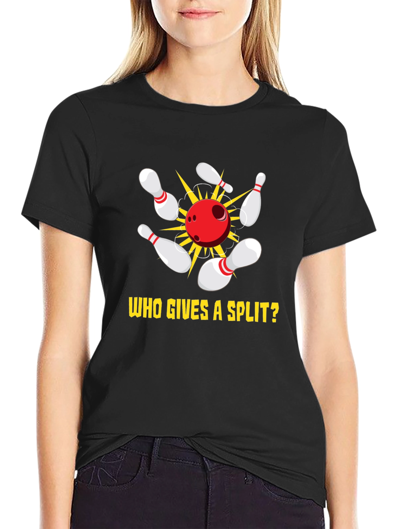 Bowling Split Graphic Tee - Strike Style!