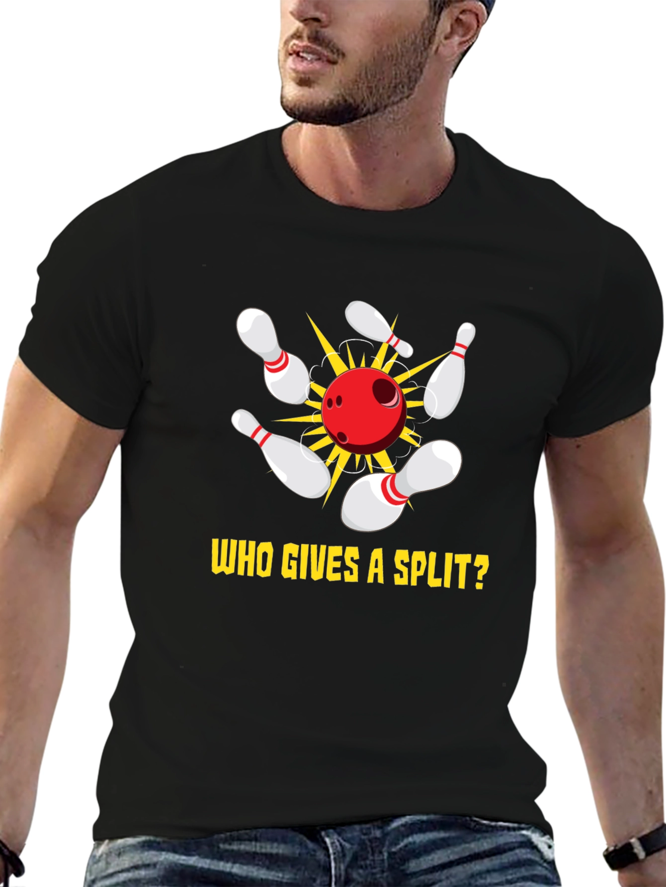 Bowling Split Graphic Tee - Strike Style!