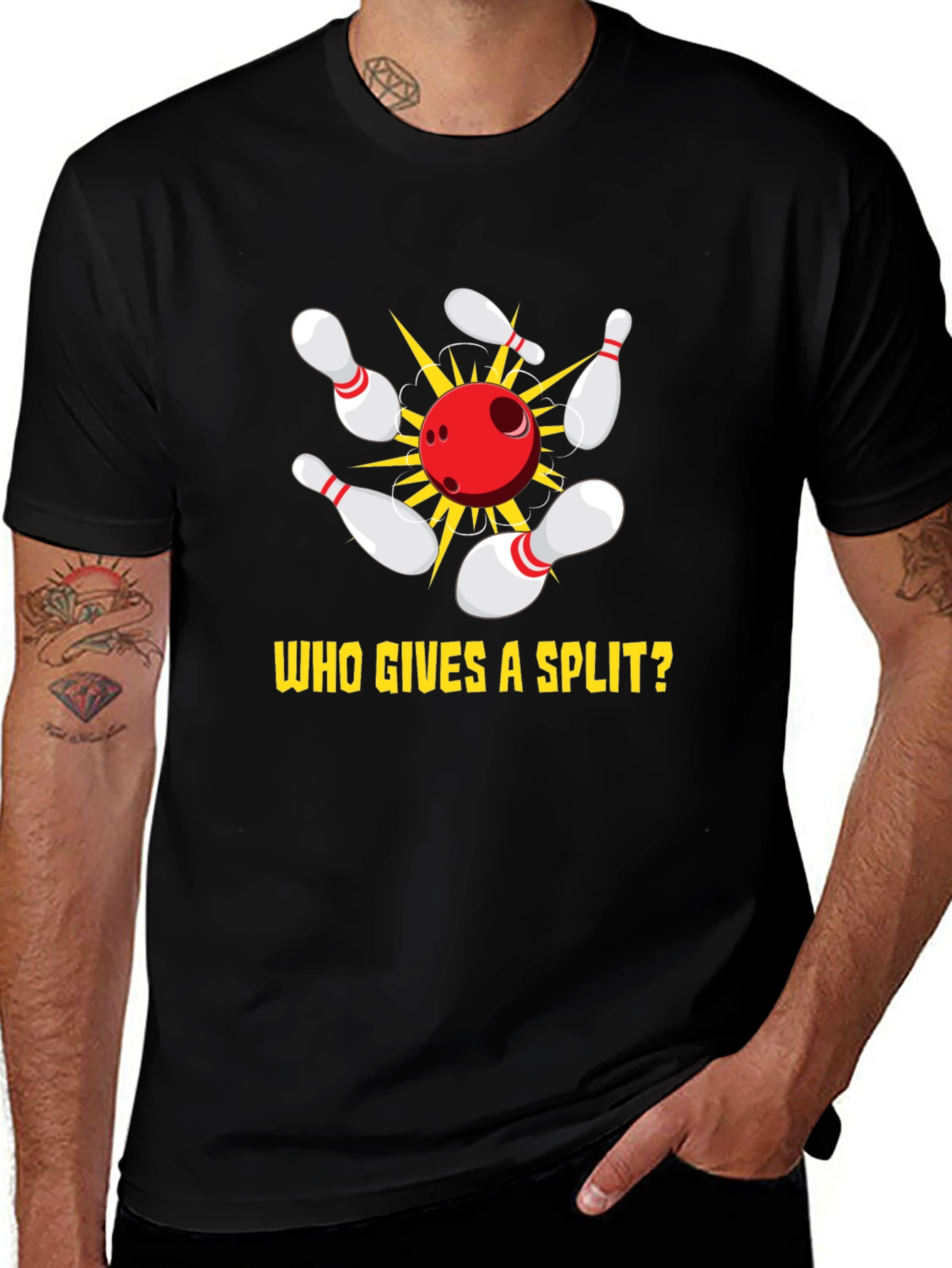 Bowling Split Graphic Tee - Strike Style!