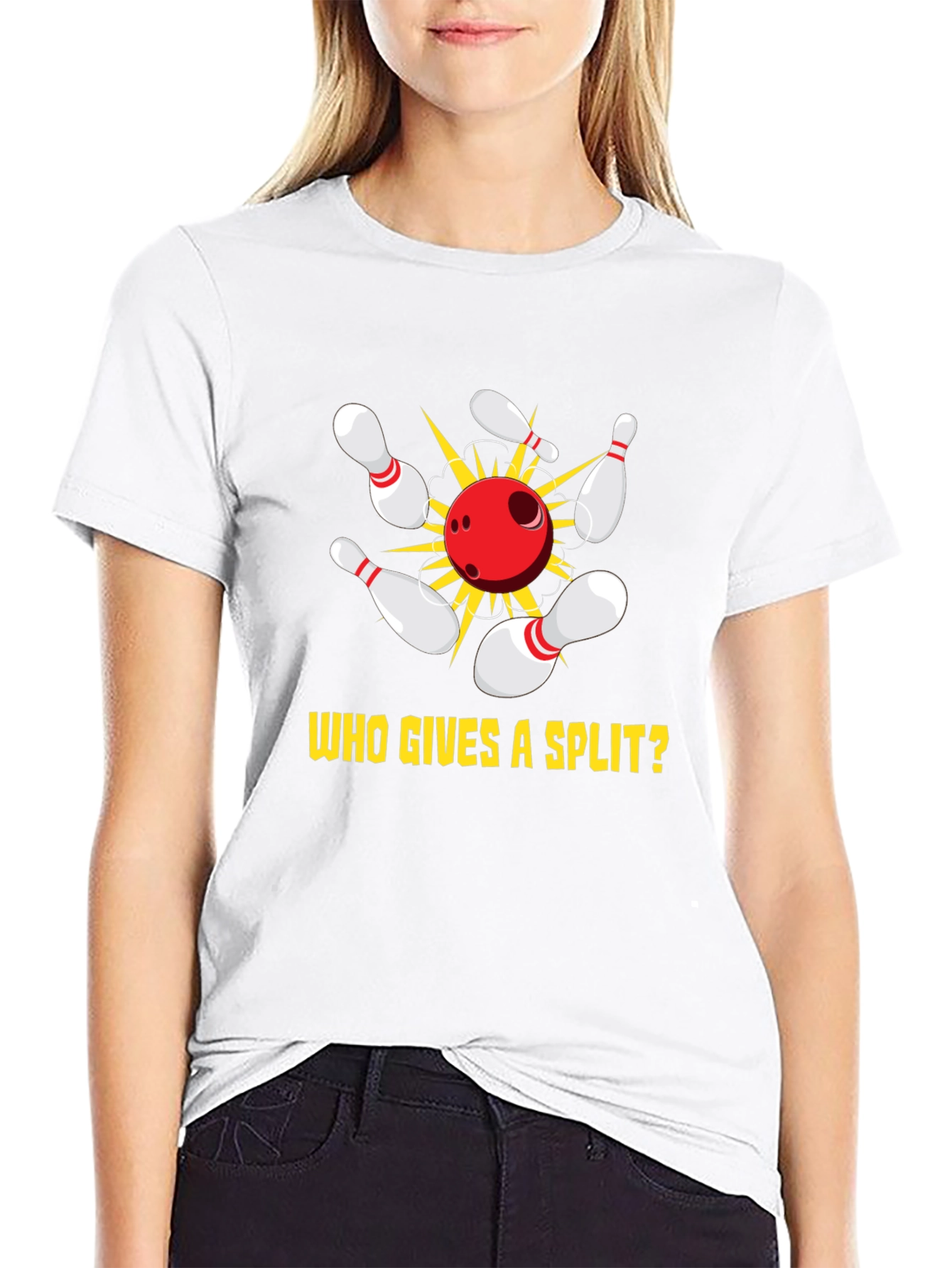 Bowling Split Graphic Tee - Strike Style!