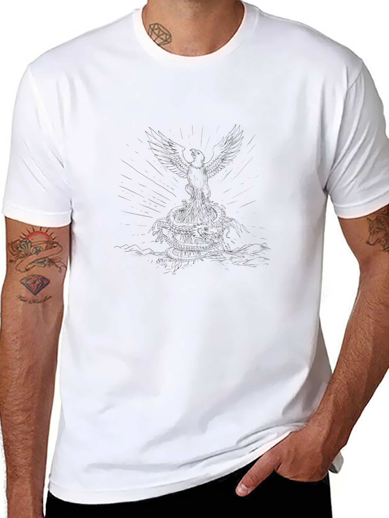 Phoenix Graphic Tee - Mens Black T-Shirt