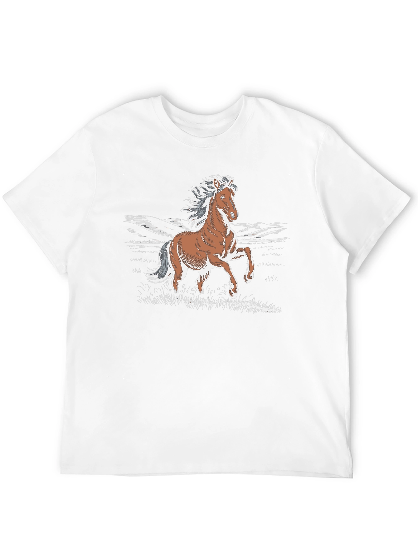 Horse Graphic T-Shirt - Stylish Animal Print Tee