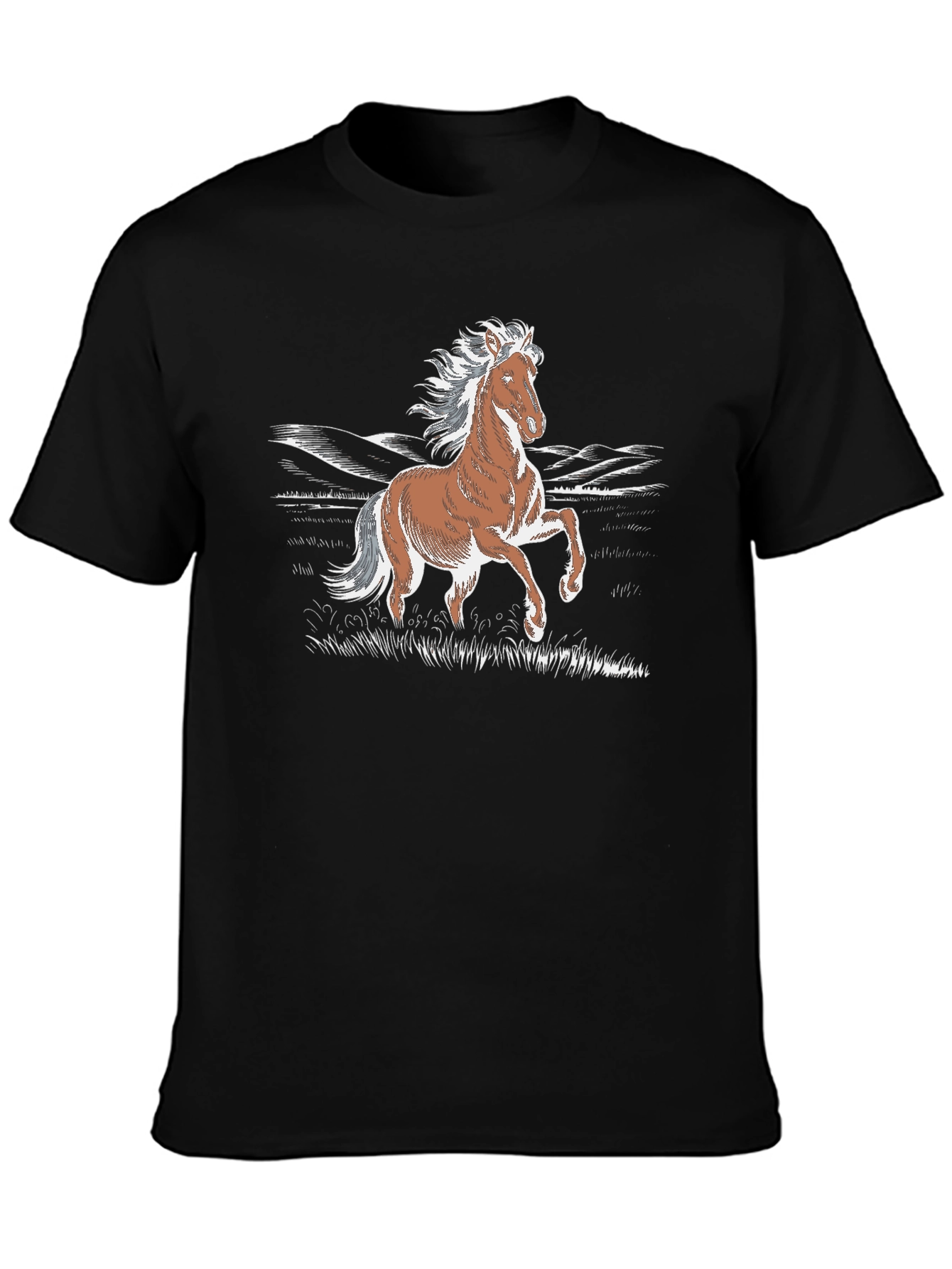 Horse Graphic T-Shirt - Stylish Animal Print Tee