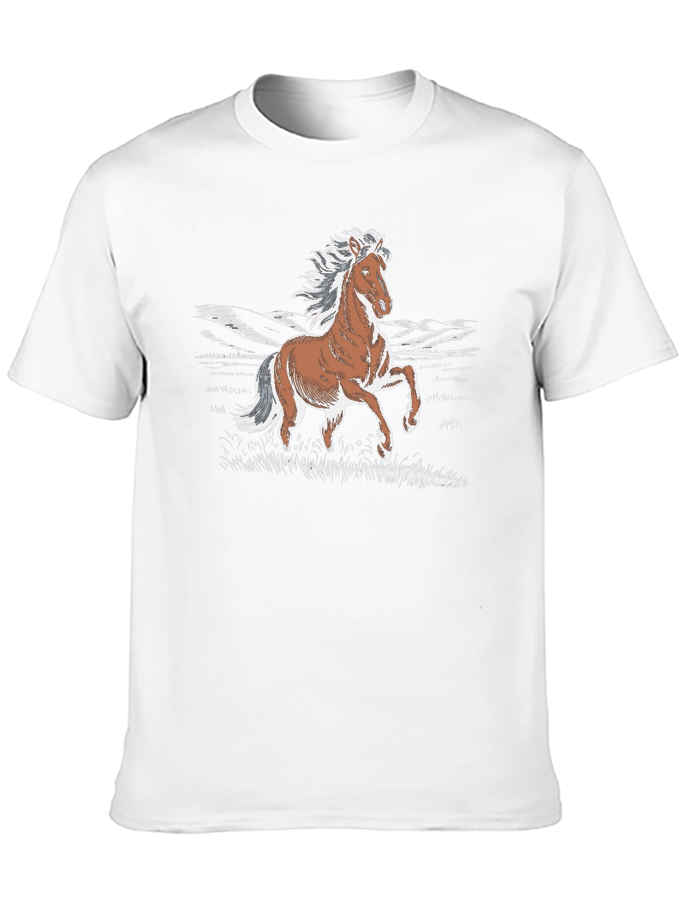 Horse Graphic T-Shirt - Stylish Animal Print Tee