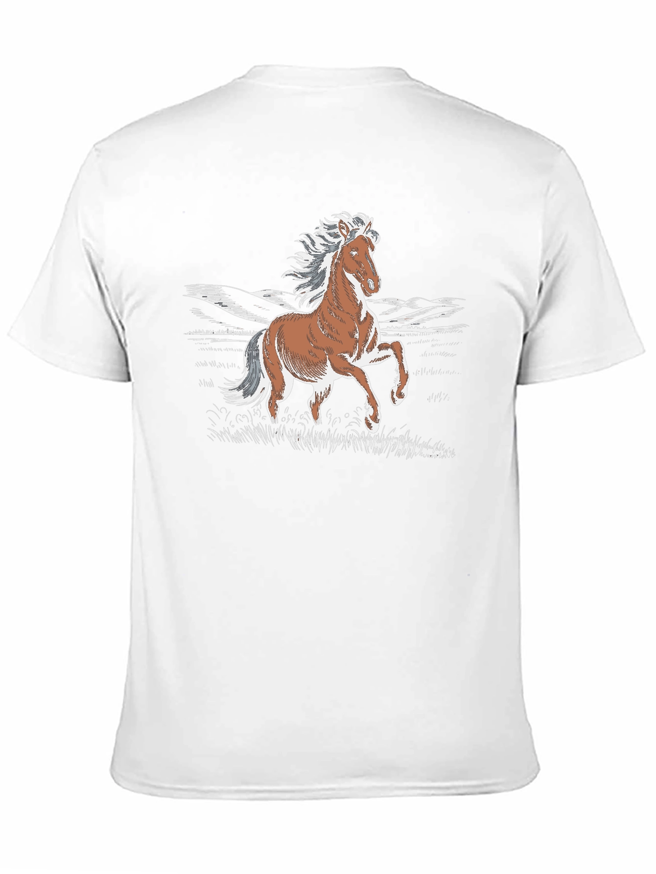 Horse Graphic T-Shirt - Stylish Animal Print Tee