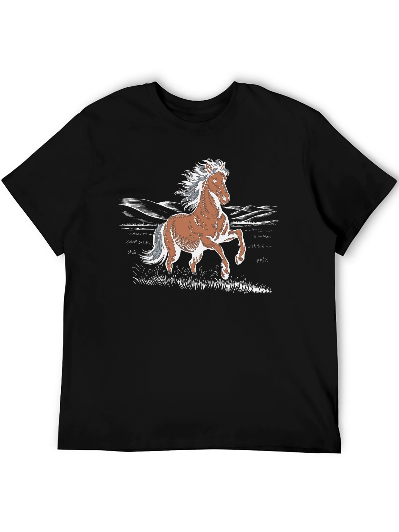 Horse Graphic T-Shirt - Stylish Animal Print Tee