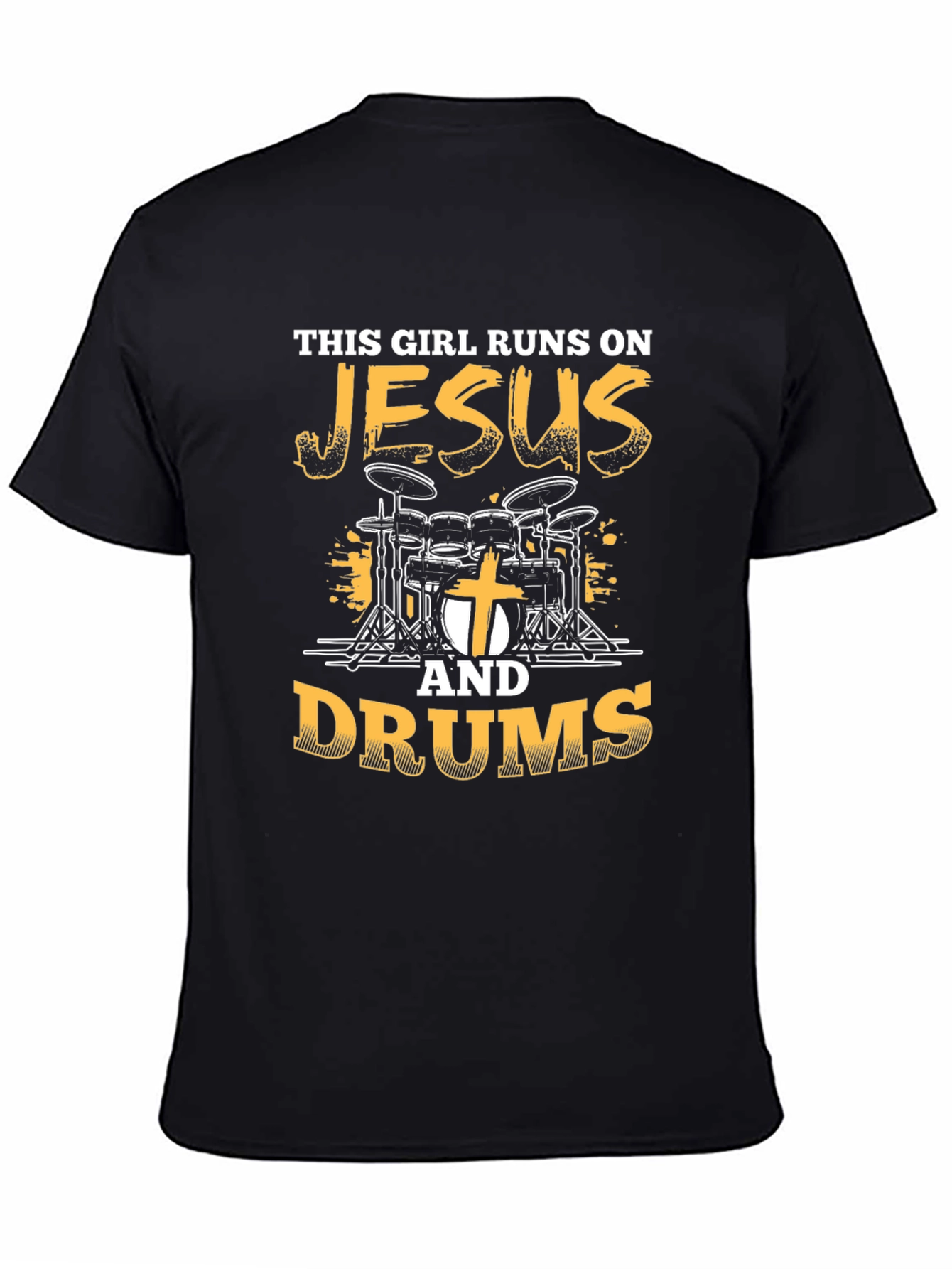 This Girl Runs on Jesus & Drums T-Shirt